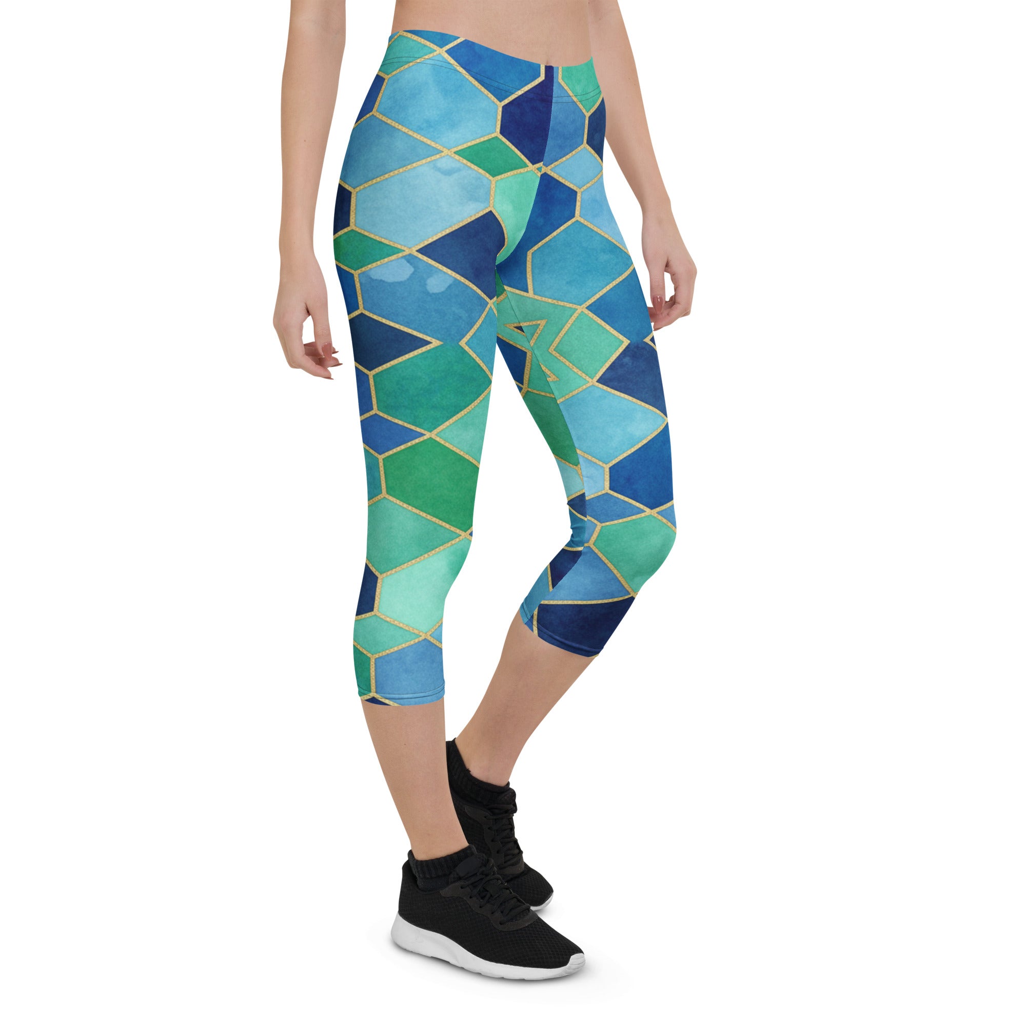 Ocean Blues Capri Leggings | GearBunch