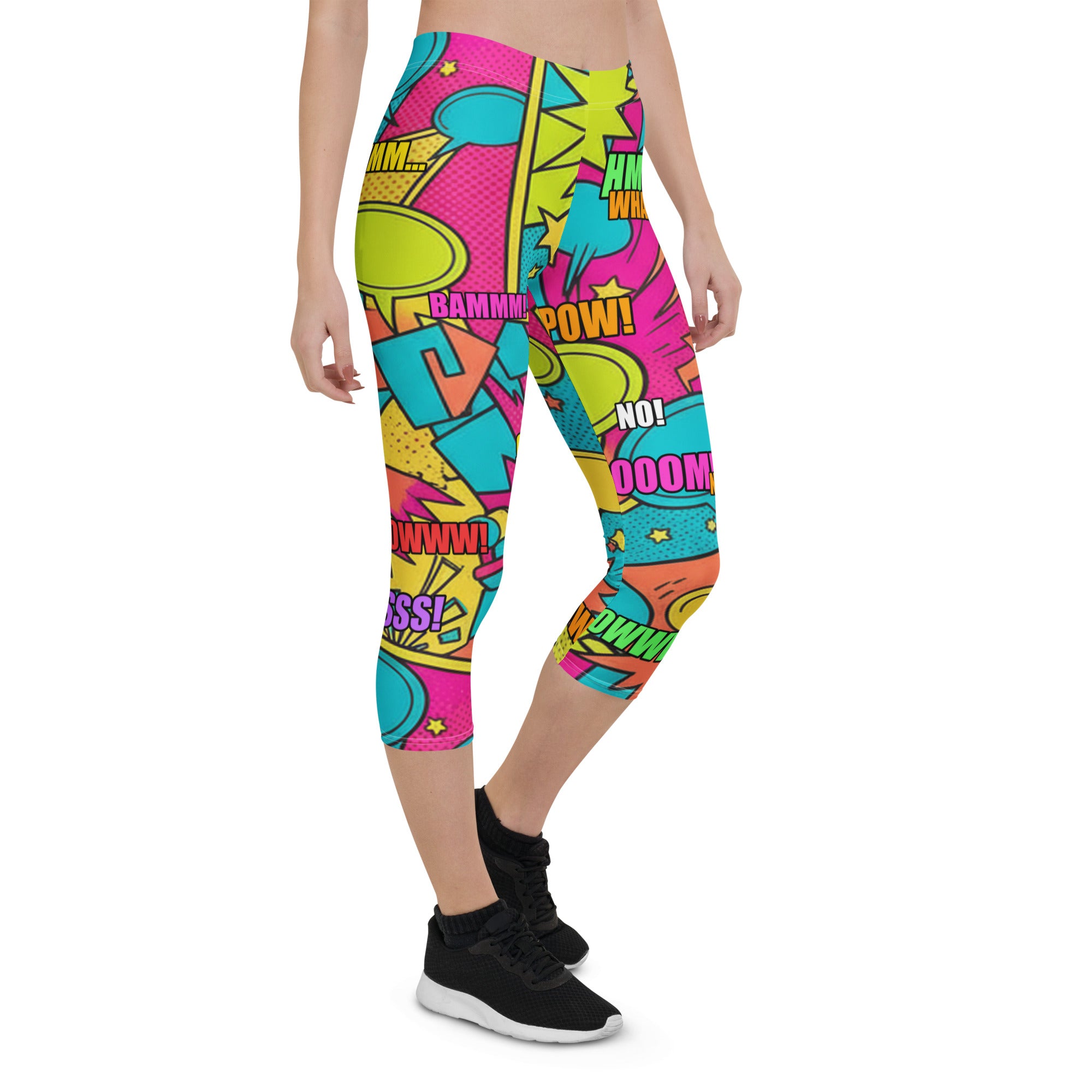 Comic Pop Tropical Capri Leggings | GearBunch