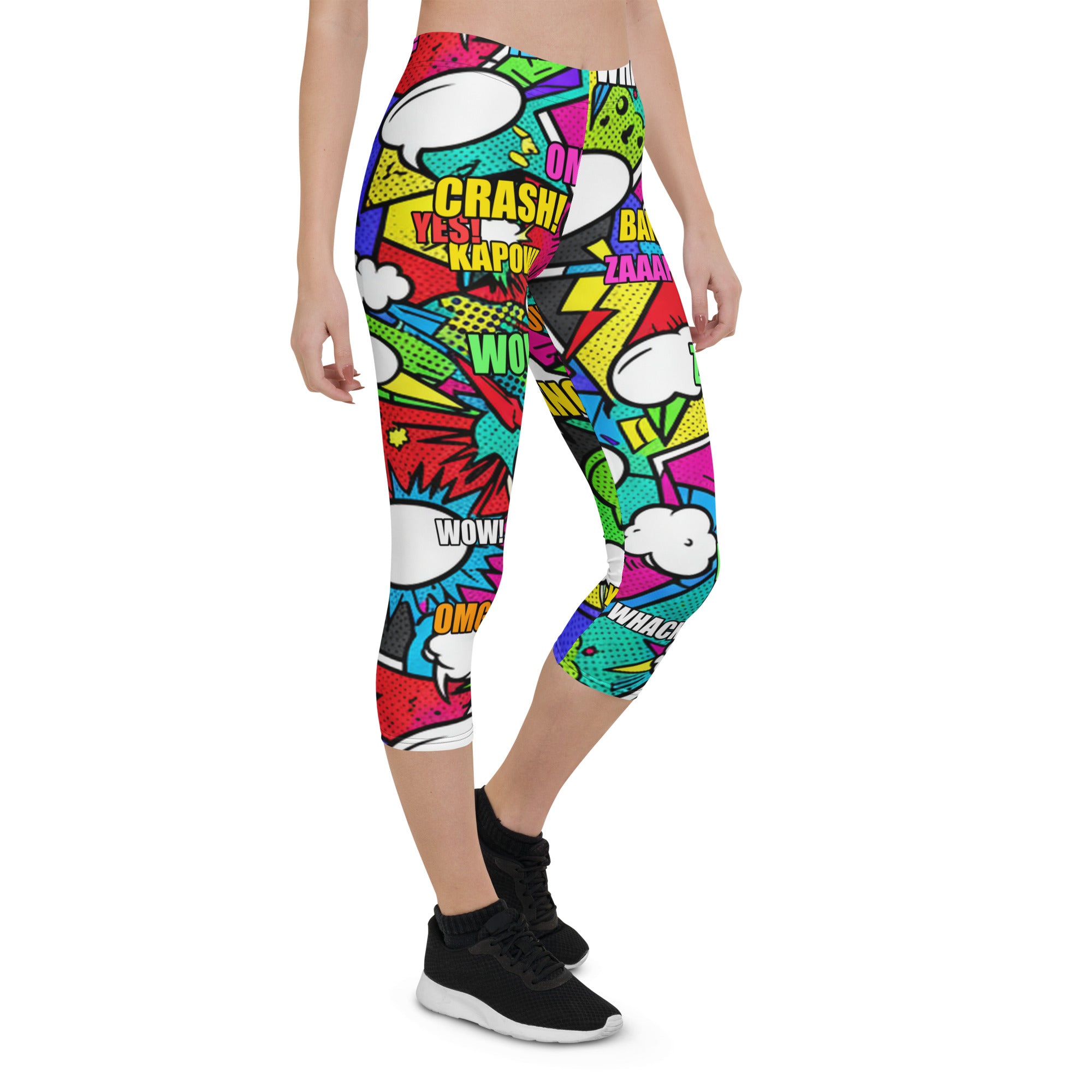 Comic Zombie Apocalypse Capri Leggings | GearBunch