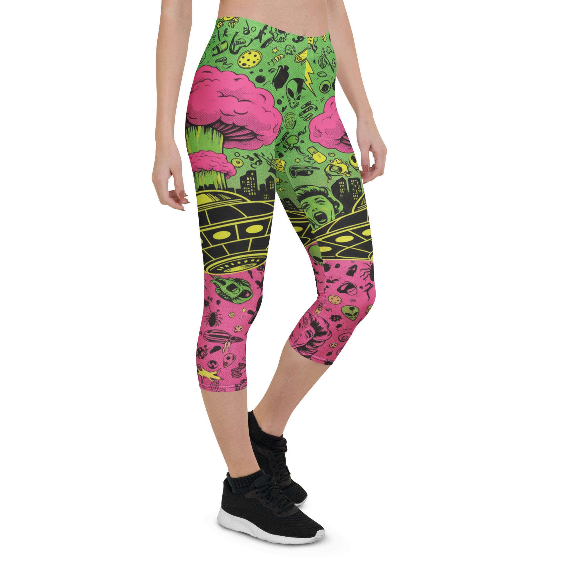 Drive-In Horror Capri Leggings | GearBunch