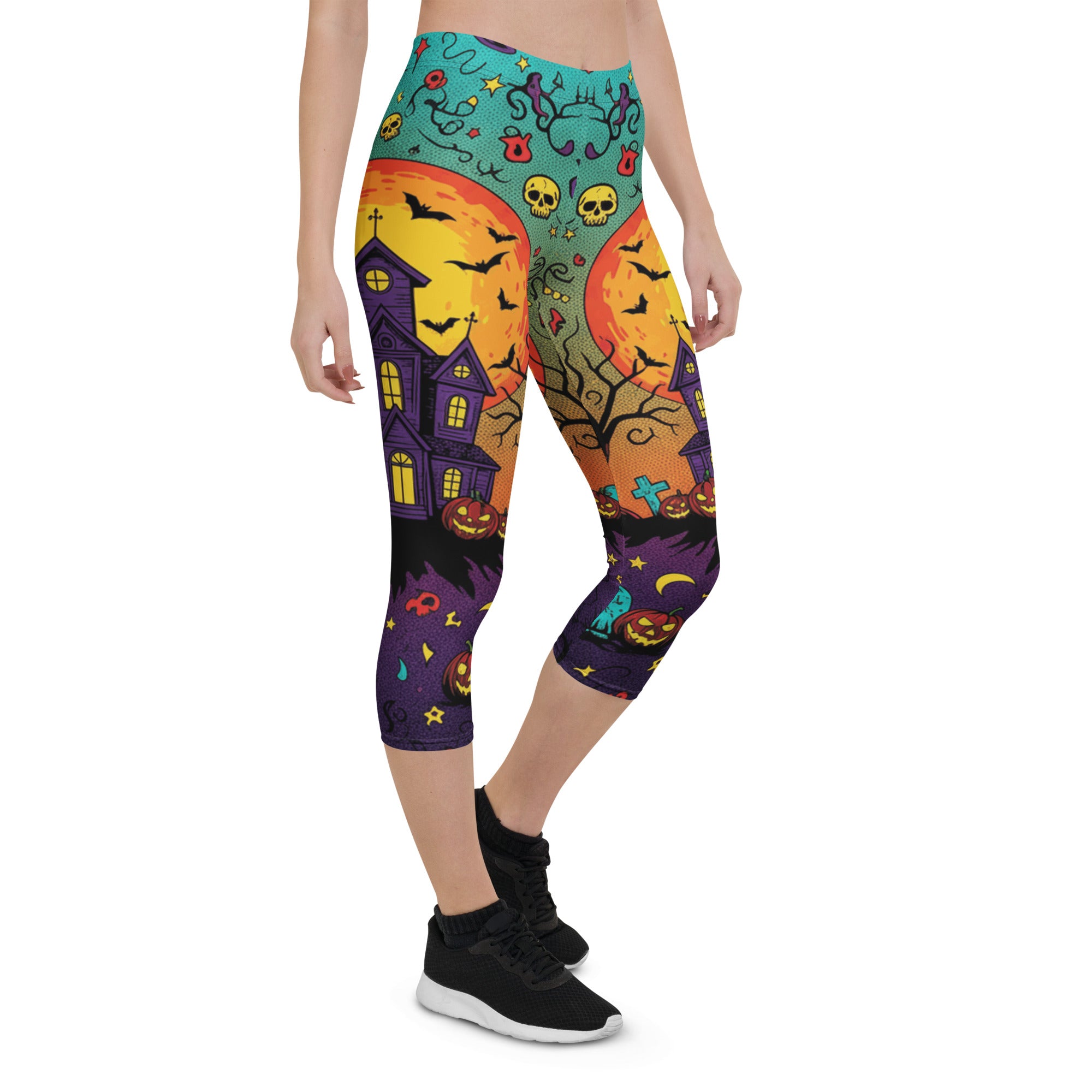 Haunted Manor Twilight Capri Leggings | GearBunch
