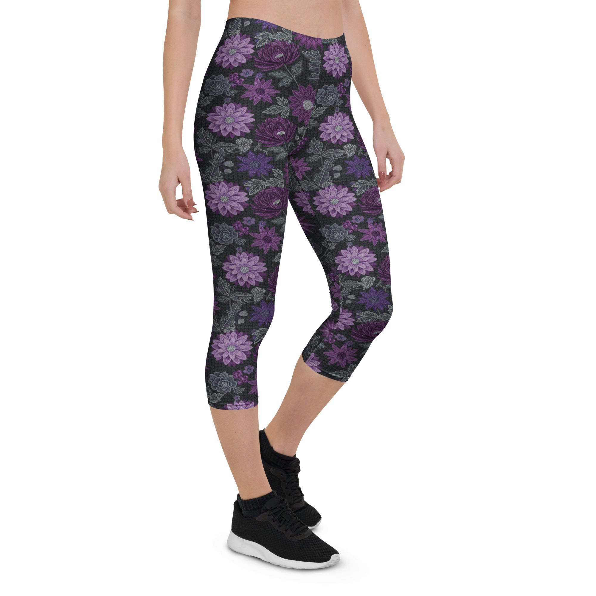 Jewel Orchid Capri Leggings | GearBunch