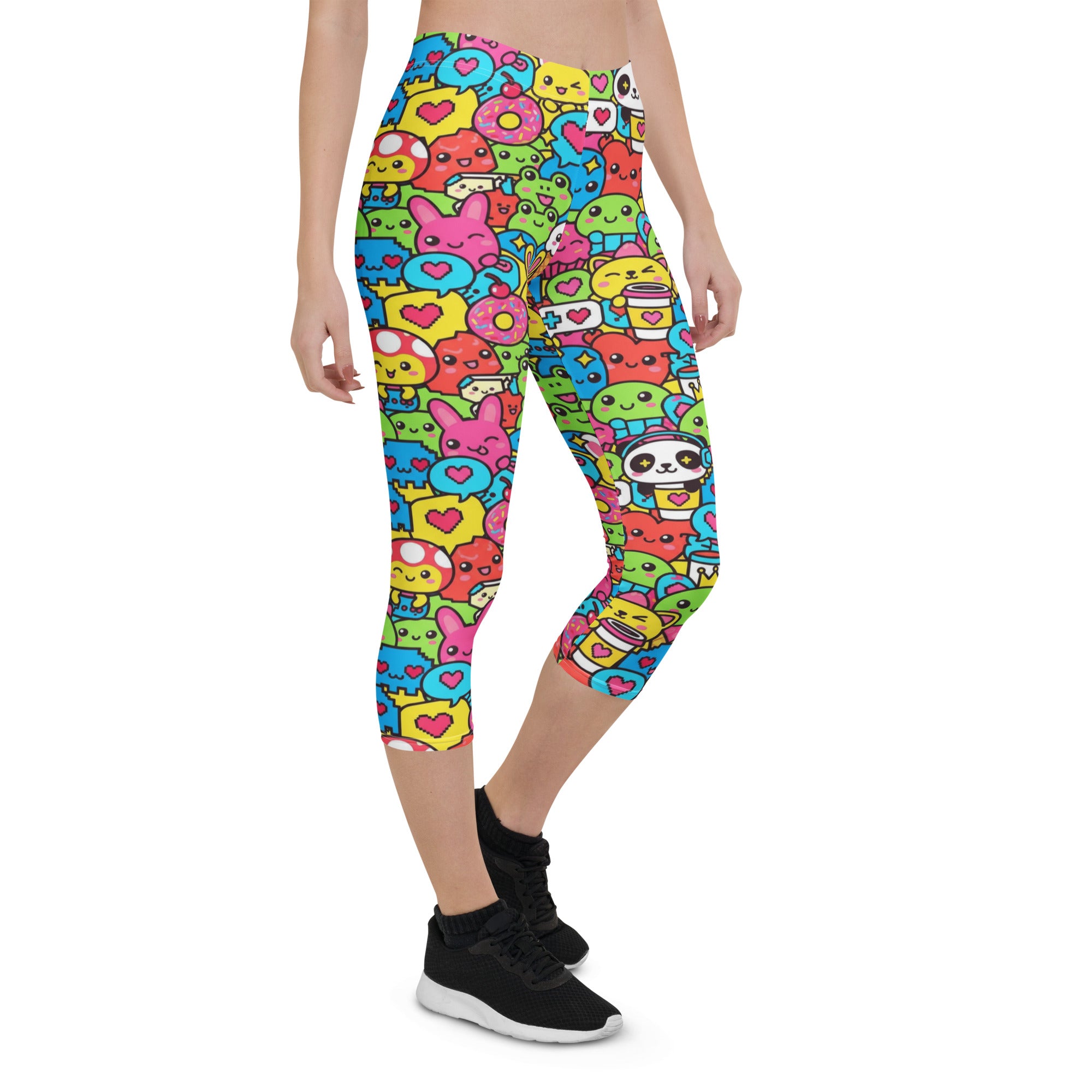 Kawaii Arcade Game Capri Leggings | GearBunch