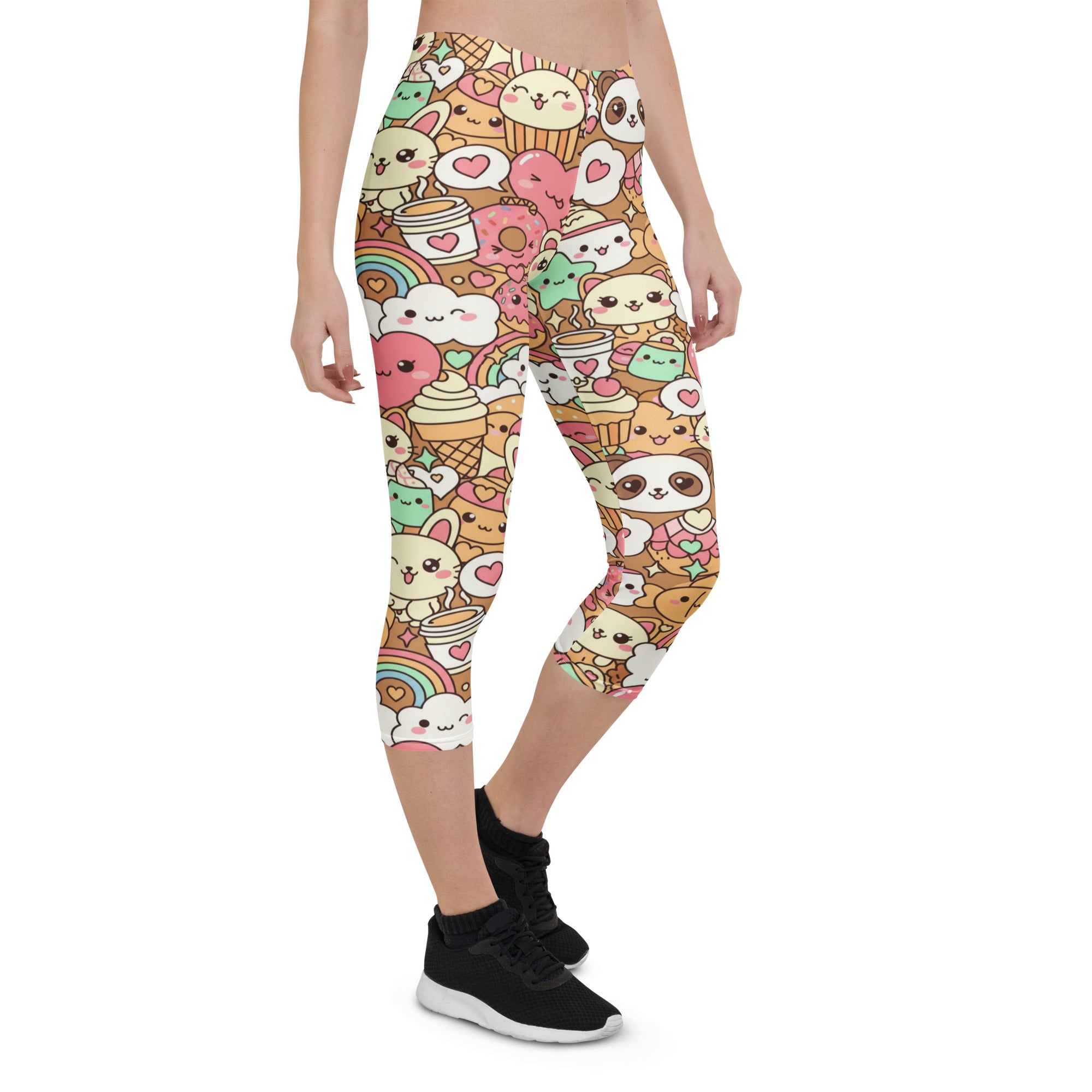 Kawaii Coffee Break Capri Leggings | GearBunch