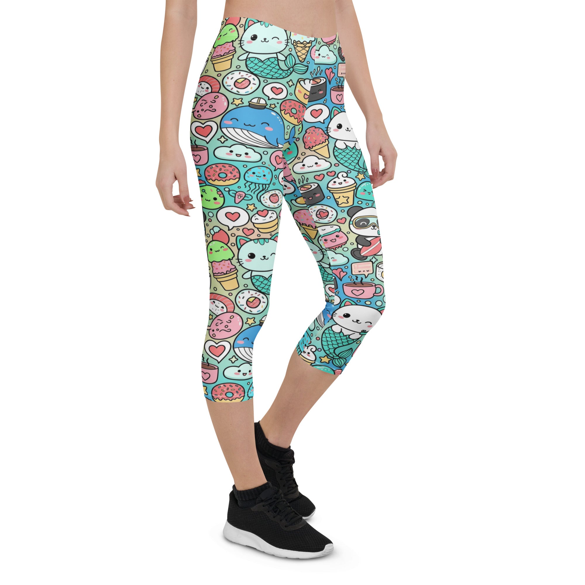 Kawaii Ocean Friends Capri Leggings | GearBunch