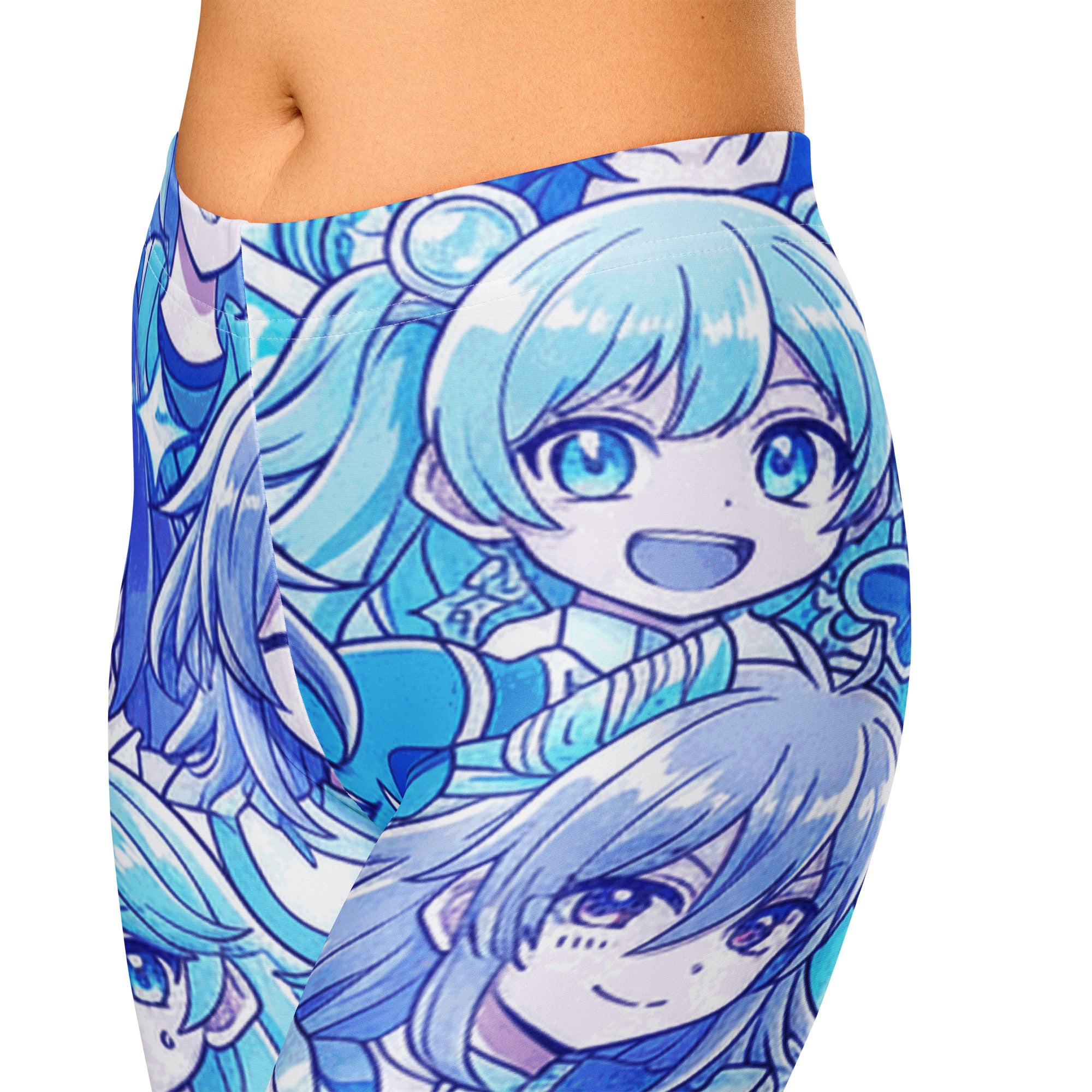 Anime Ice Kingdom Capri Leggings | GearBunch
