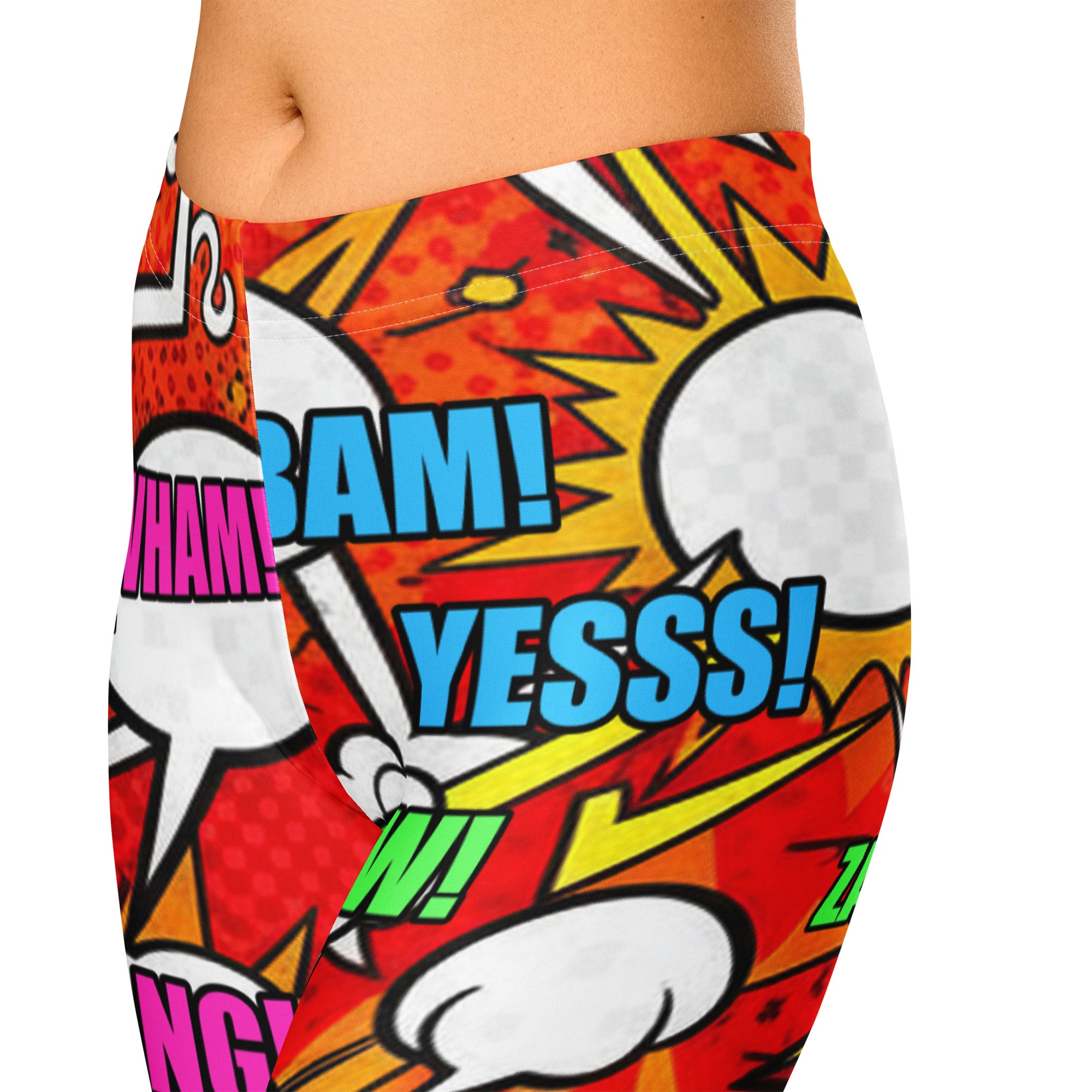 Comic Pop Fire Engine Capri Leggings | GearBunch