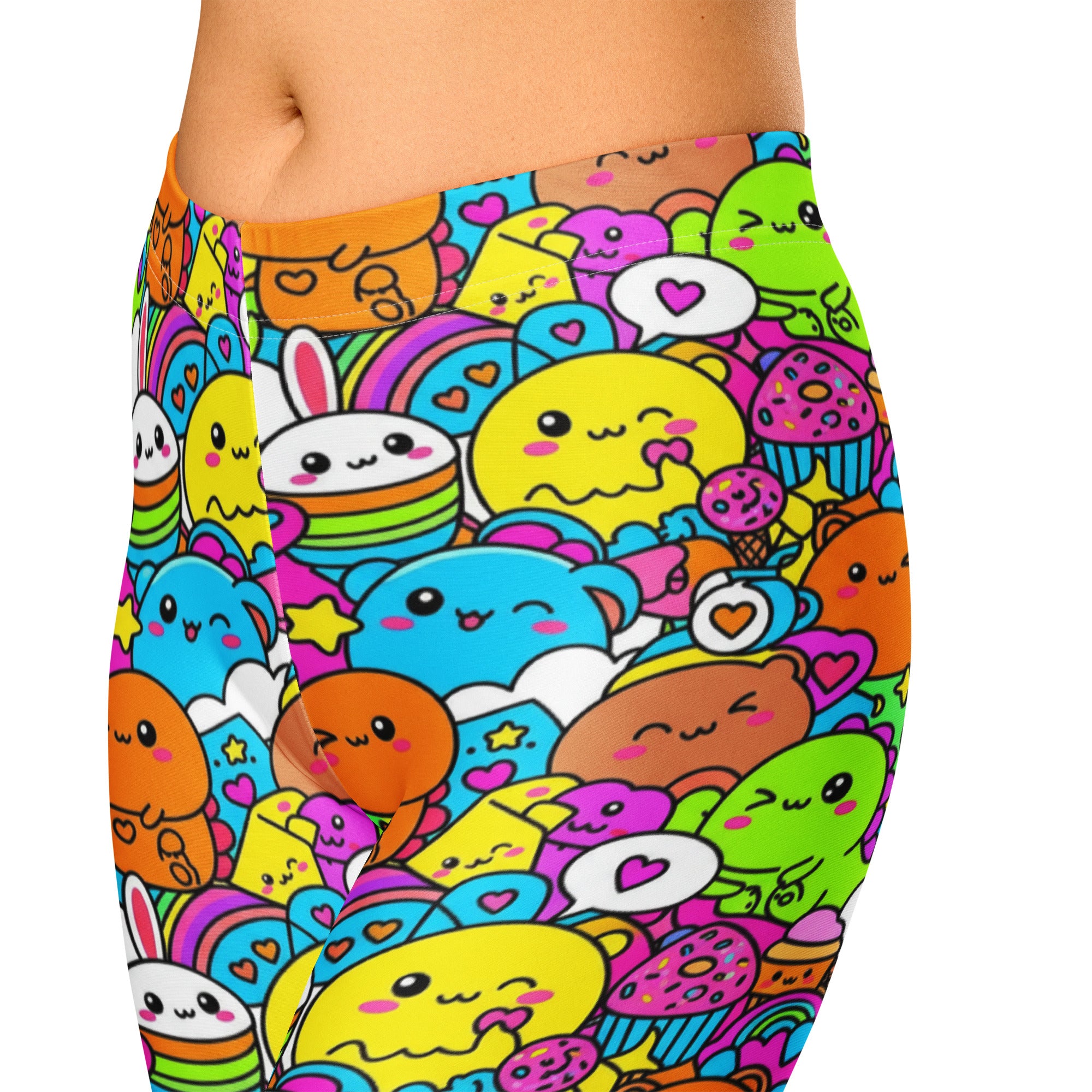 Kawaii Dinosaur Stomp Capri Leggings | GearBunch