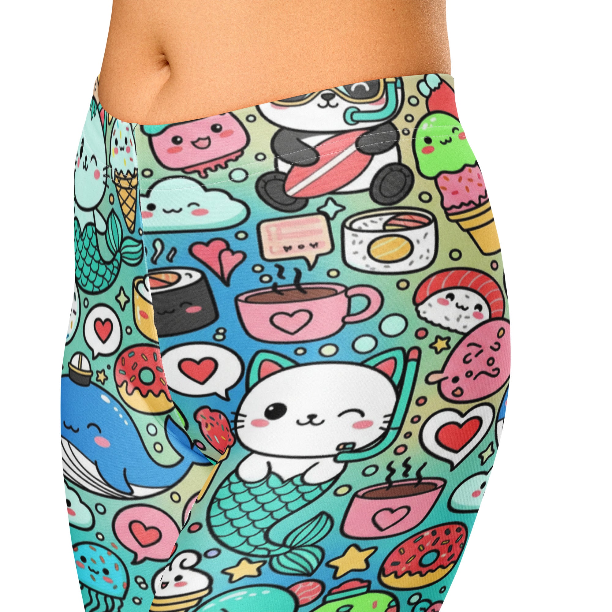 Kawaii Ocean Friends Capri Leggings | GearBunch