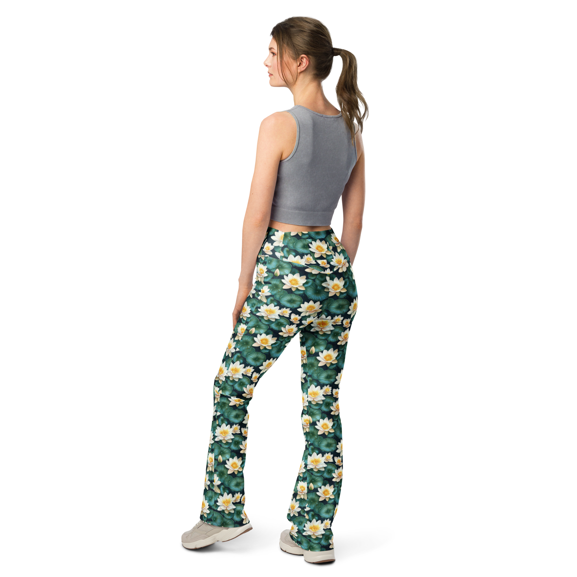 Pond Lilly Flare Leggings Rear View