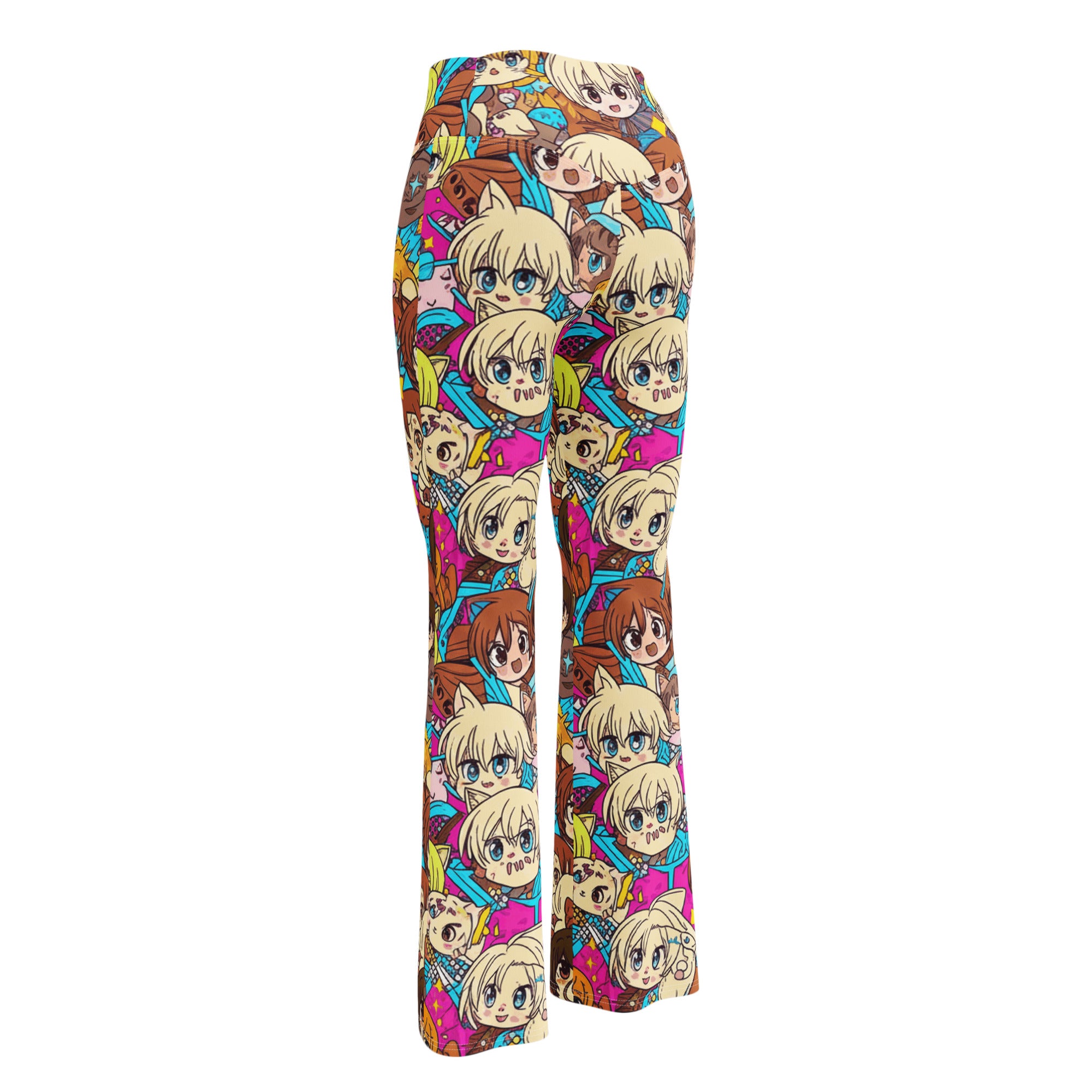 Anime Cat Cafe Flare Leggings | GearBunch
