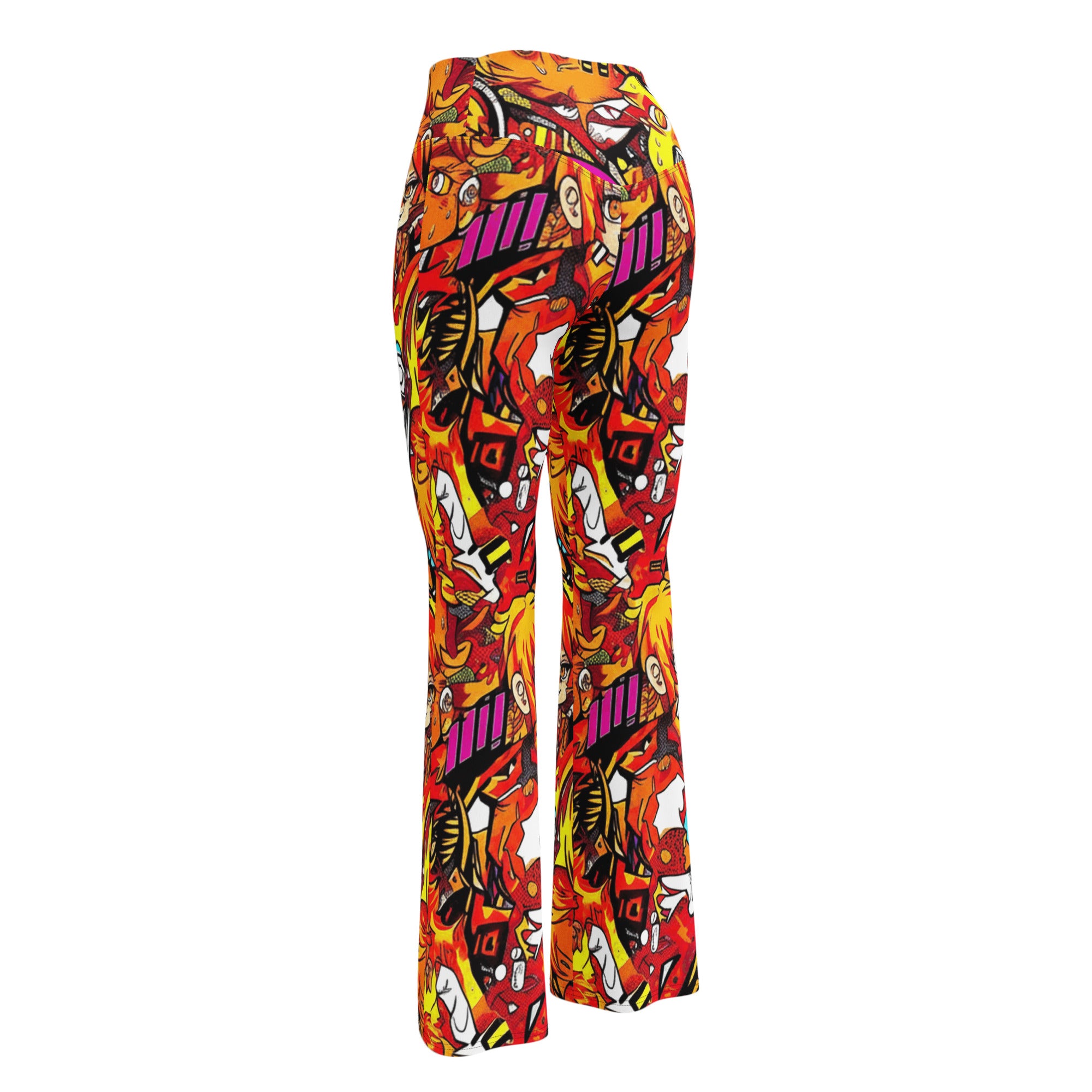 Anime Collage Fire Spirit Flare Leggings | GearBunch