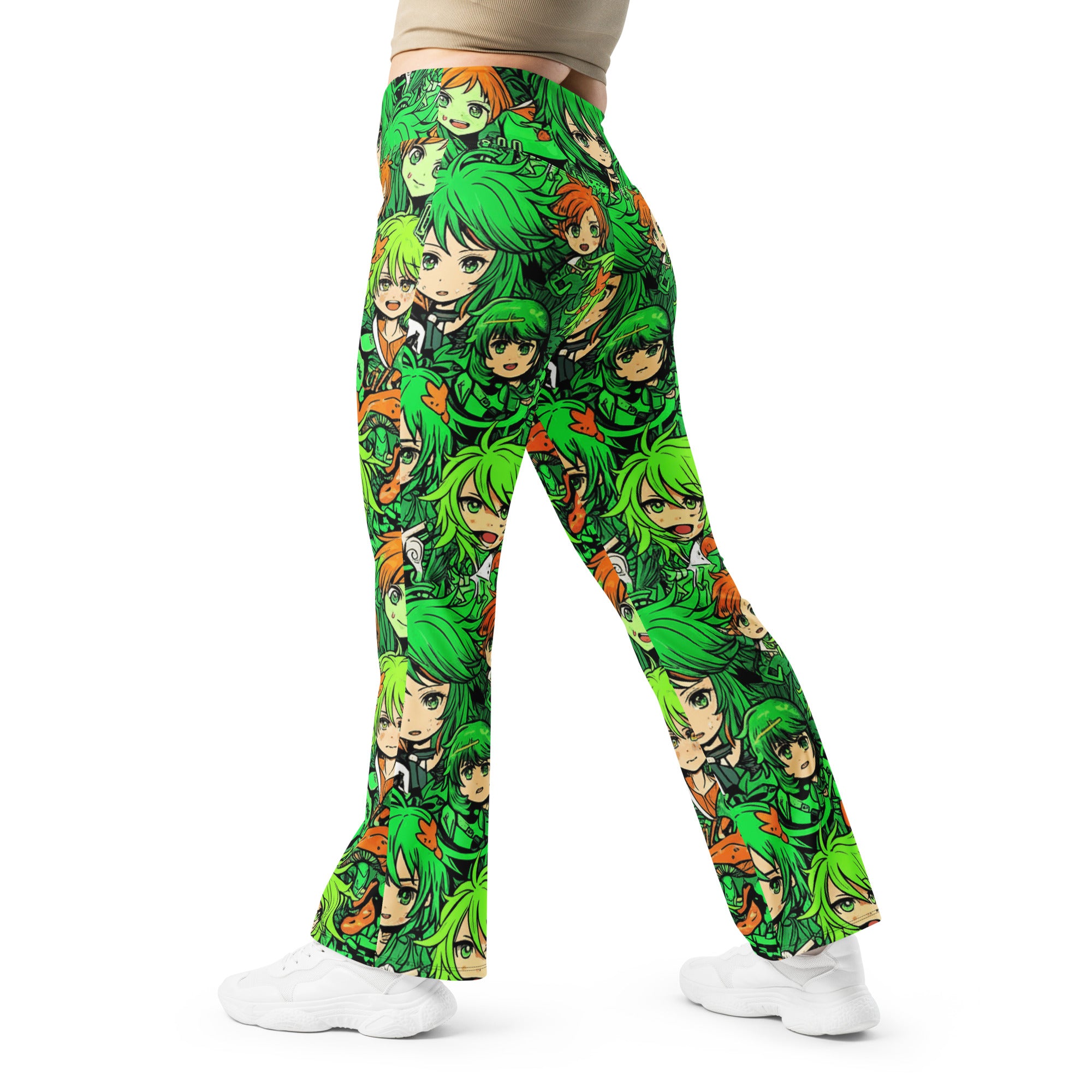Anime Forest Spirit Flare Leggings | GearBunch