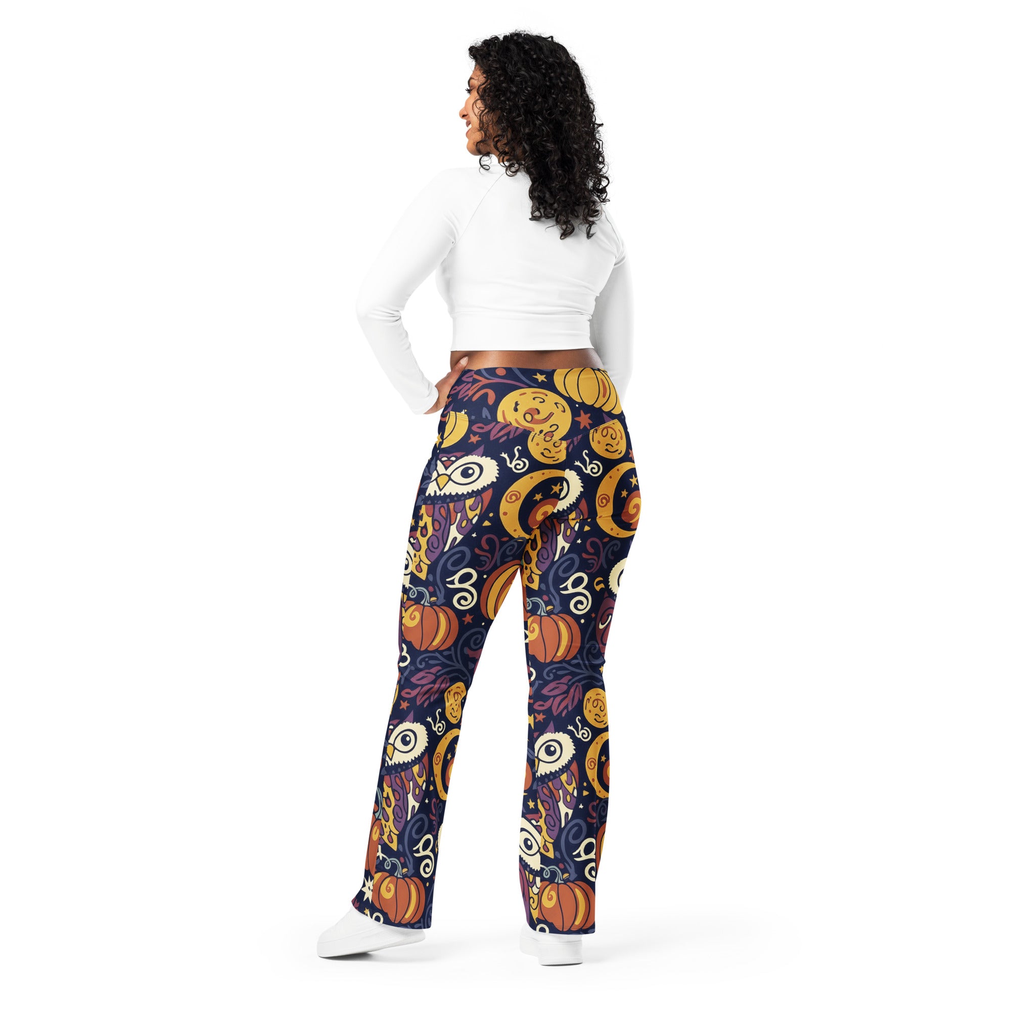 All Hallows Eve Owl Flare Leggings | GearBunch