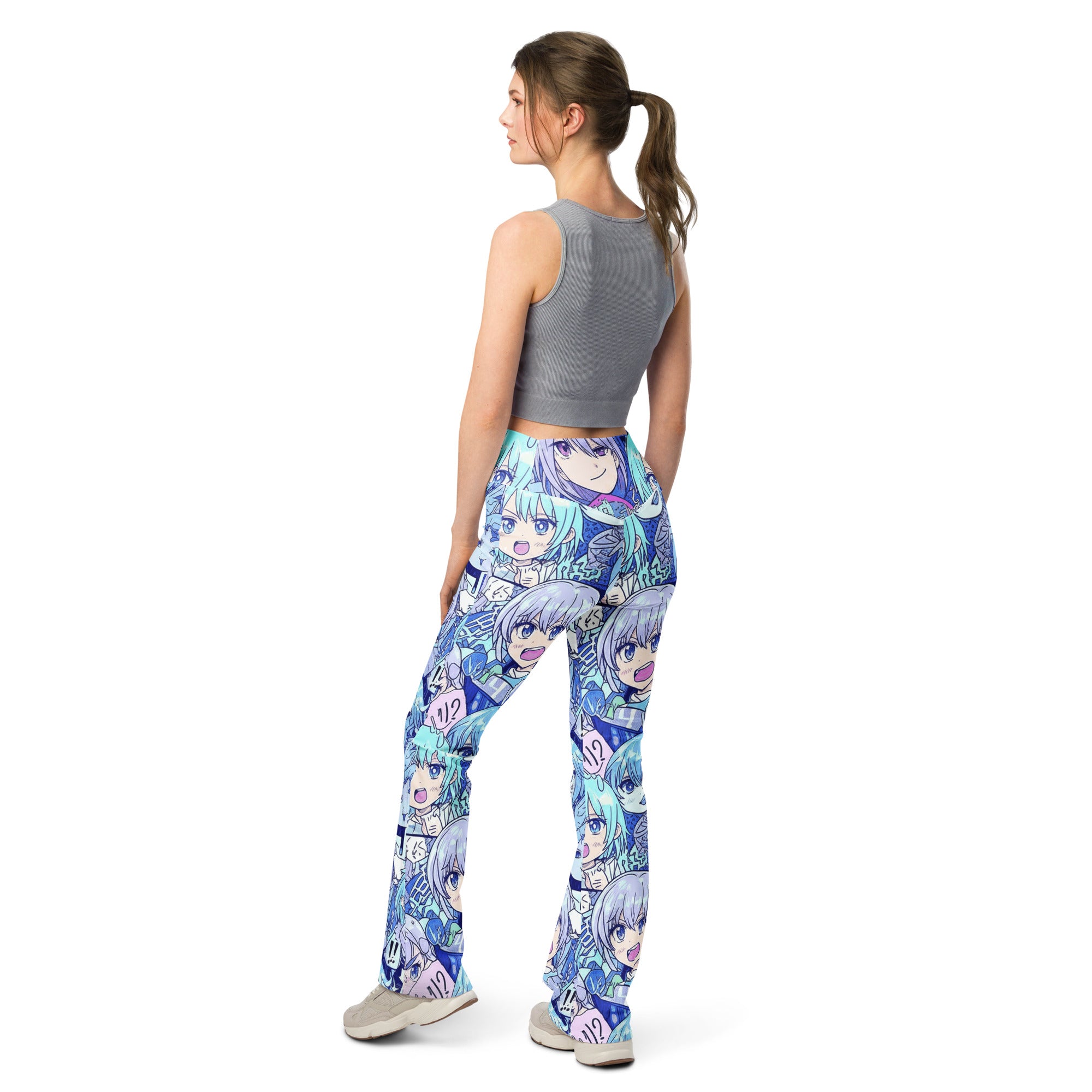 Anime Ice Kingdom Flare Leggings | GearBunch