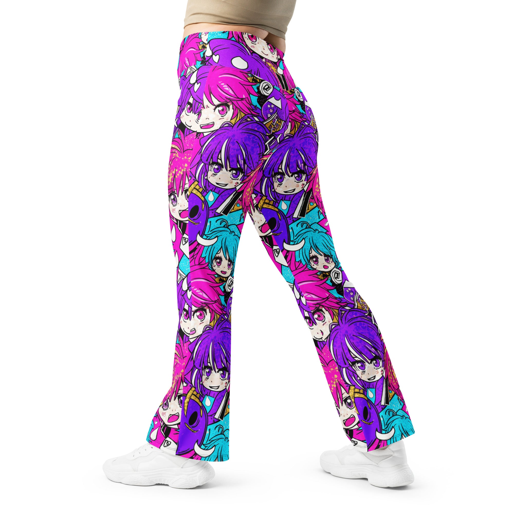 Anime Collage Pop Idol Flare Leggings | GearBunch