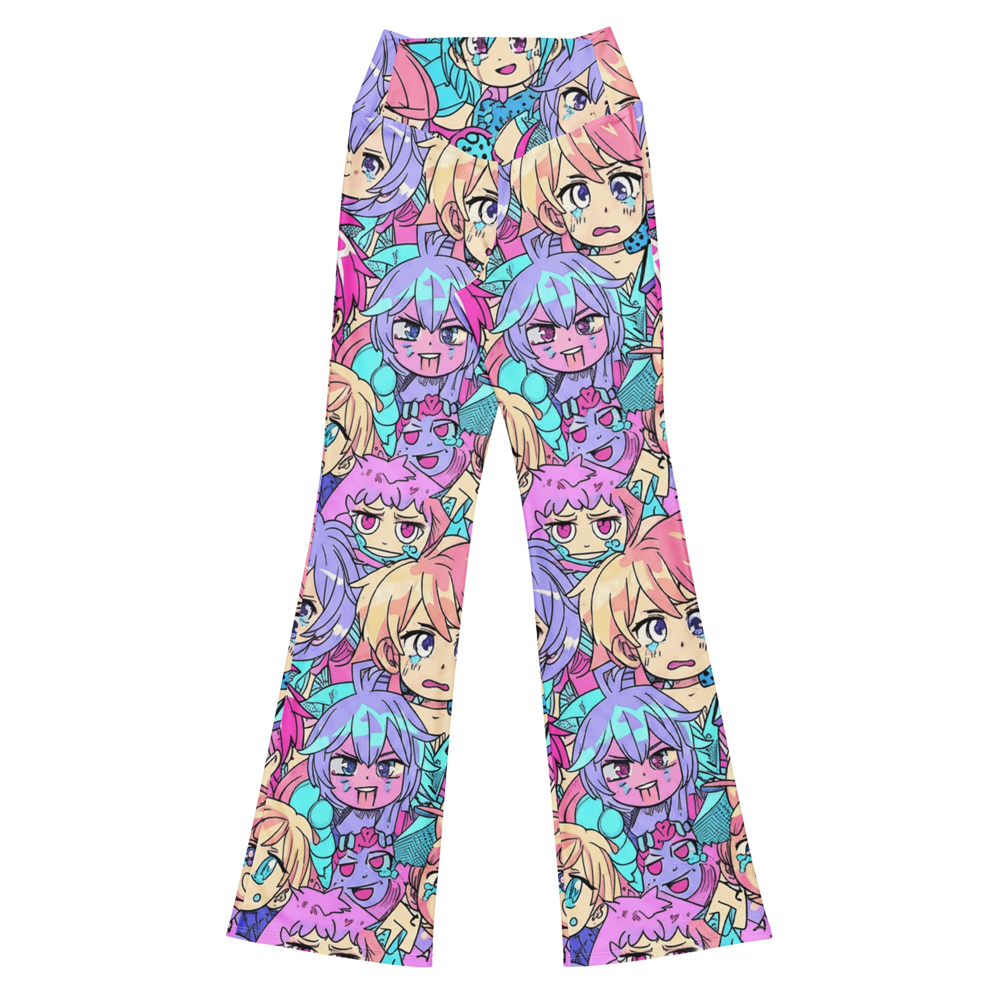 Anime Collage Pastel Dream Flare Leggings | GearBunch