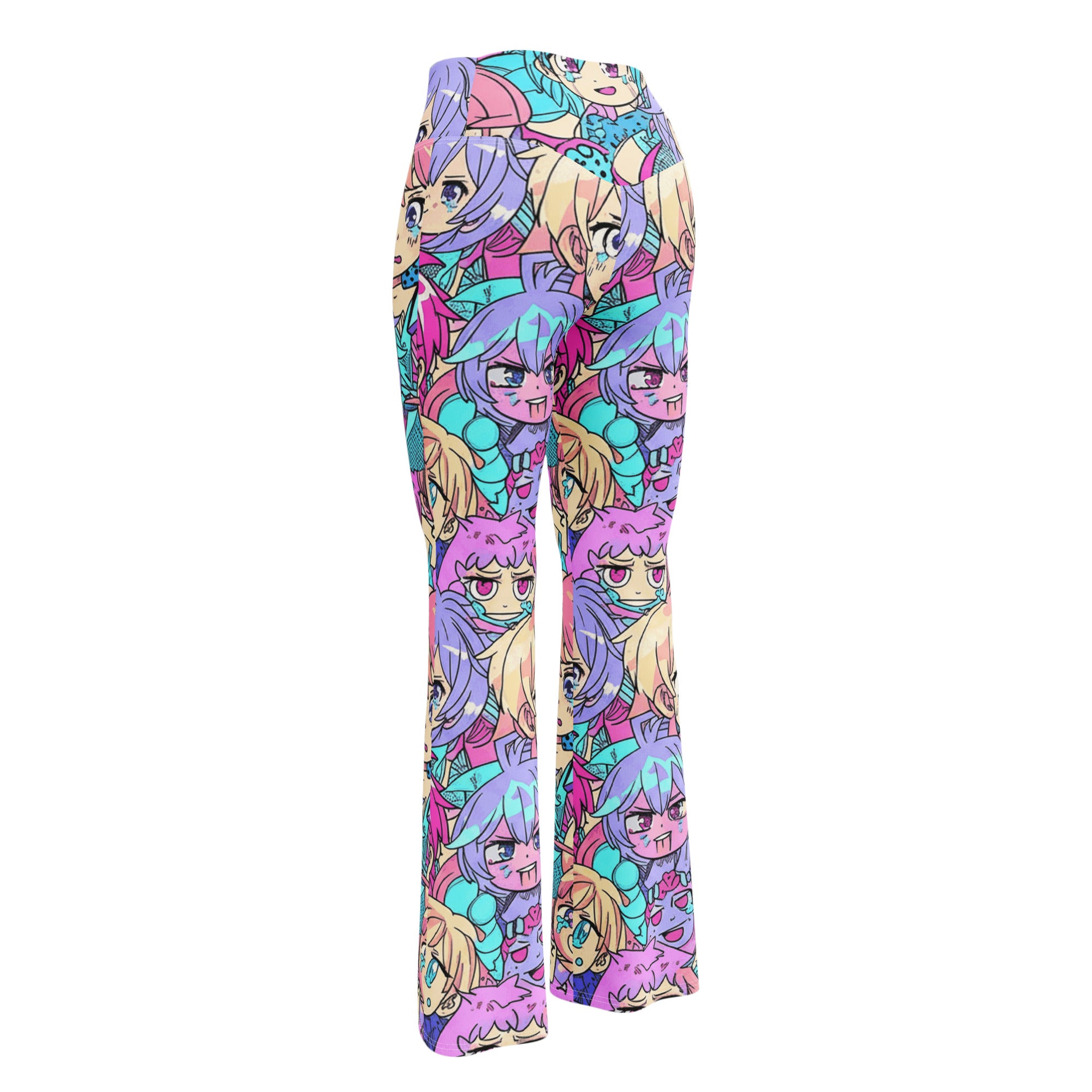Anime Collage Pastel Dream Flare Leggings | GearBunch