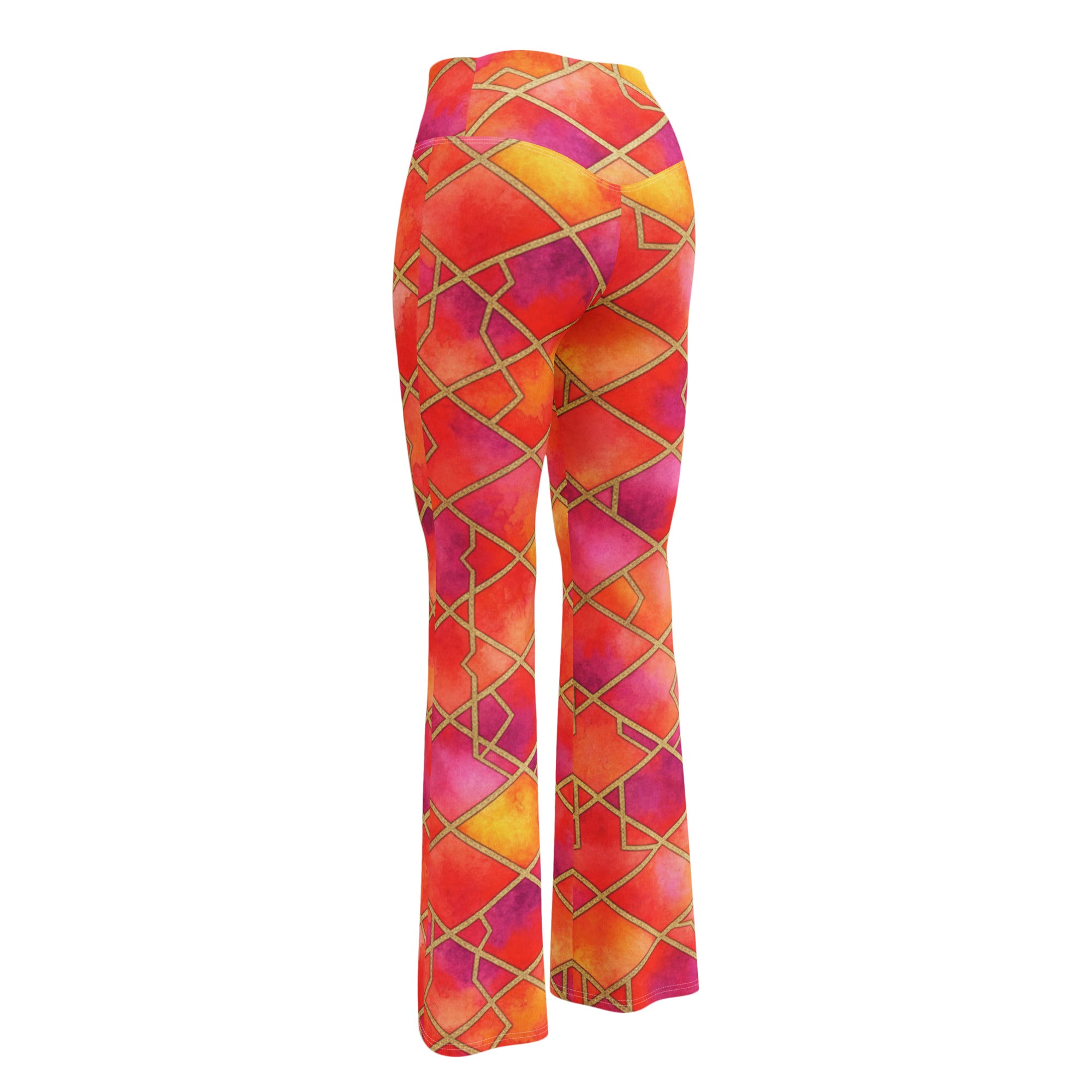 Arabic Fire Opal Flare Leggings | GearBunch