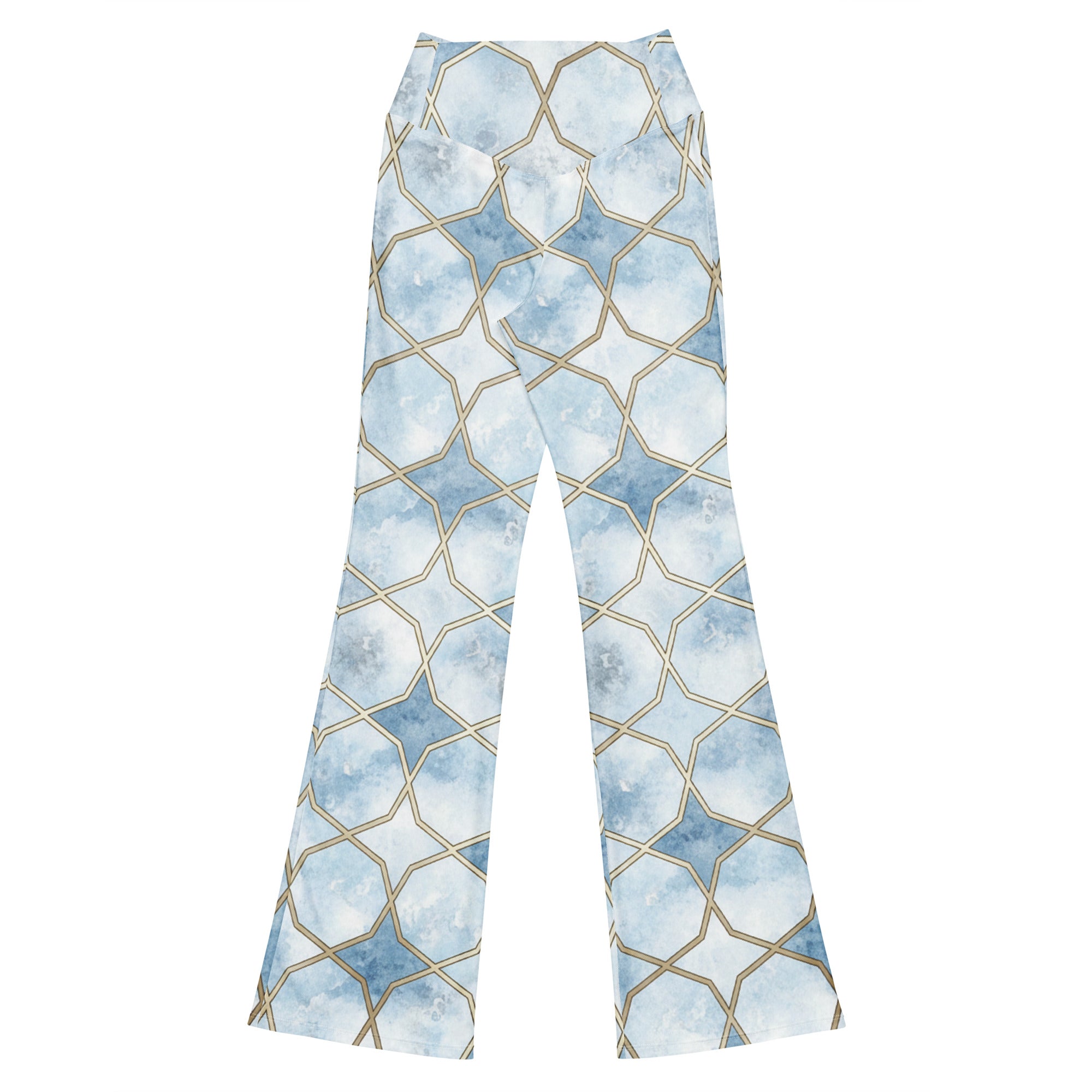 Arabic Ice Crystal Flare Leggings | GearBunch