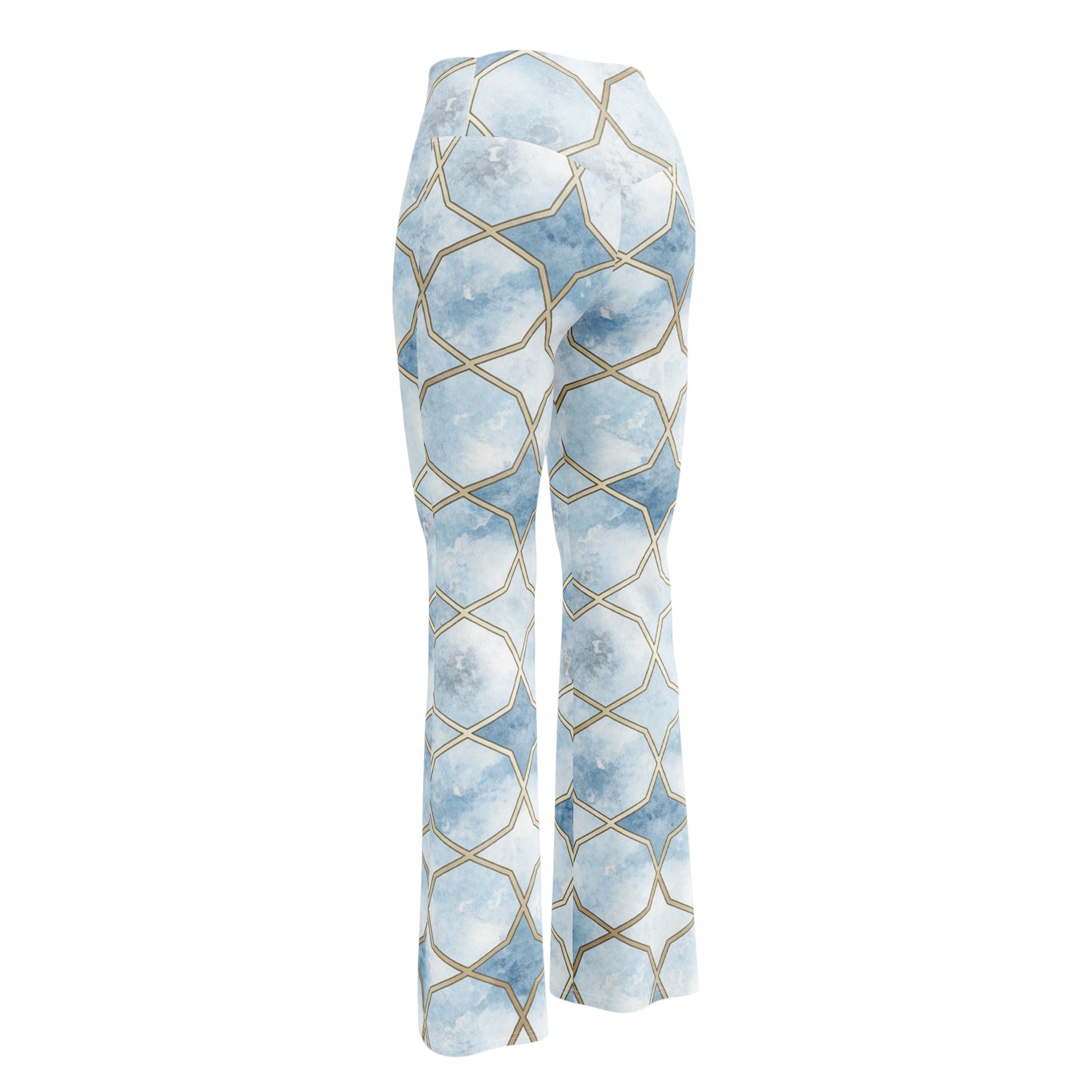Arabic Ice Crystal Flare Leggings | GearBunch