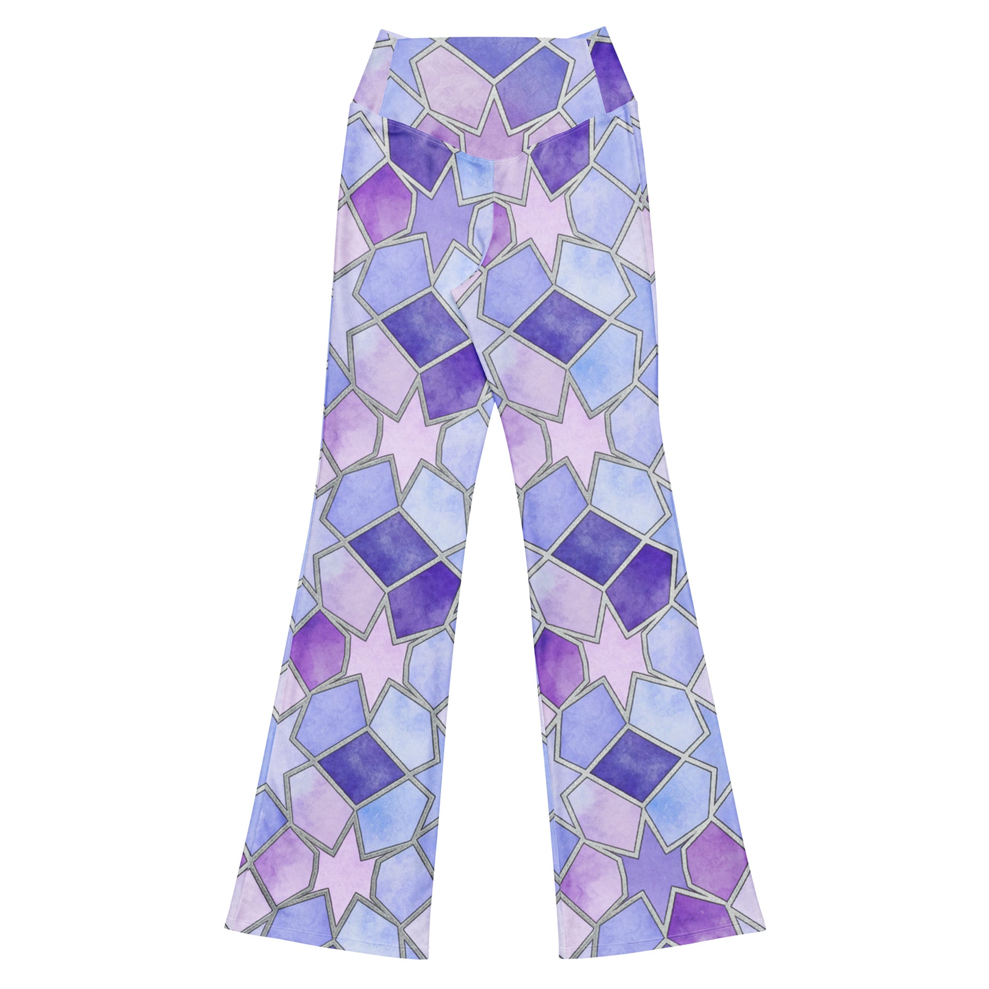 Arabic Lavender Fields Flare Leggings | GearBunch