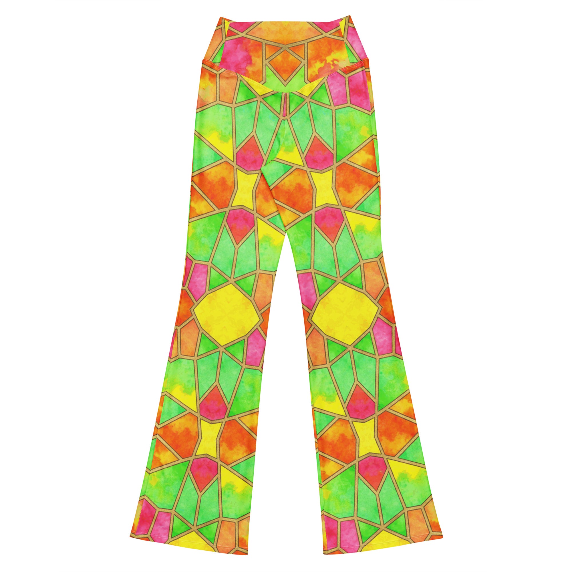 Arabic Tropical Punch Flare Leggings | GearBunch