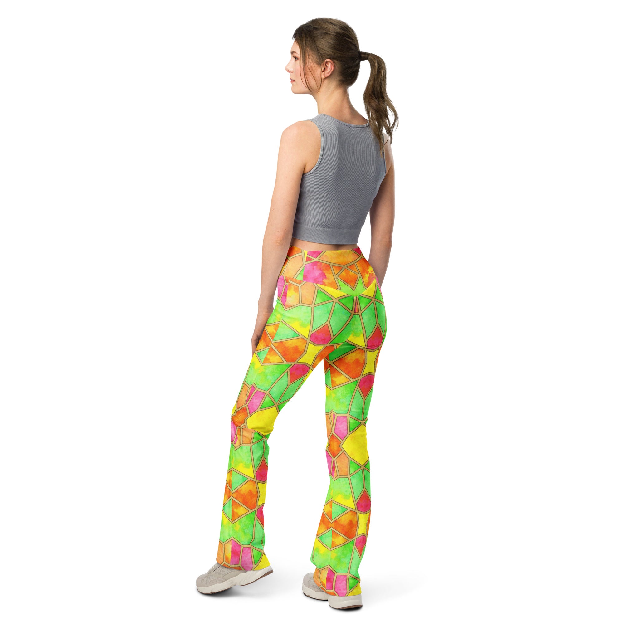 Arabic Tropical Punch Flare Leggings | GearBunch