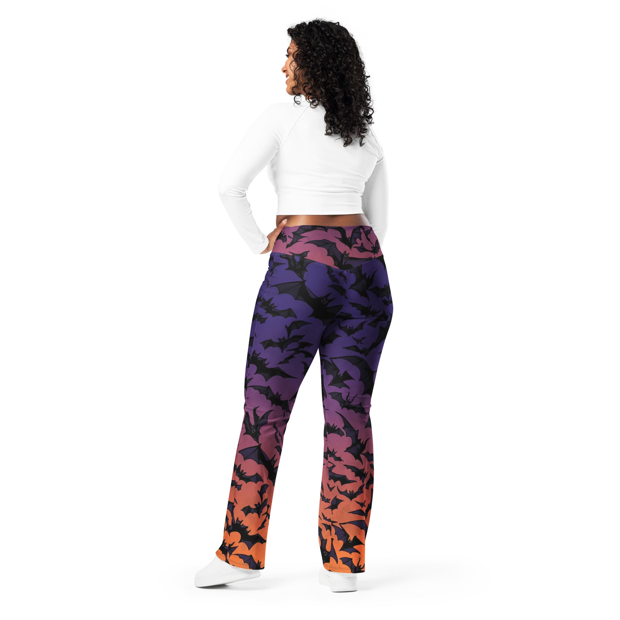 Bat Swarm Twilight Flare Leggings | GearBunch