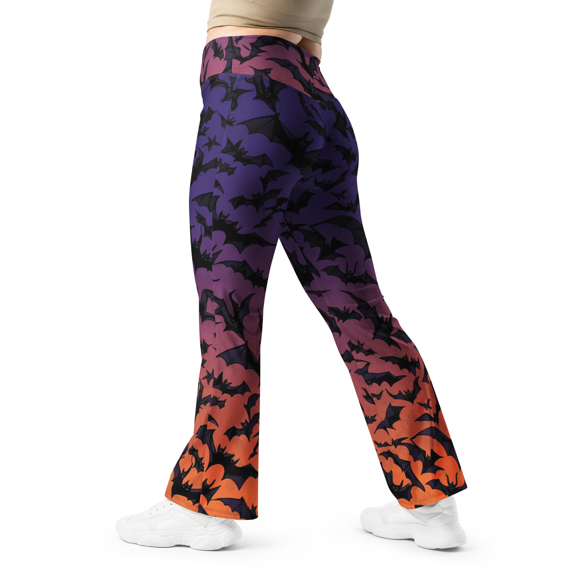 Bat Swarm Twilight Flare Leggings | GearBunch