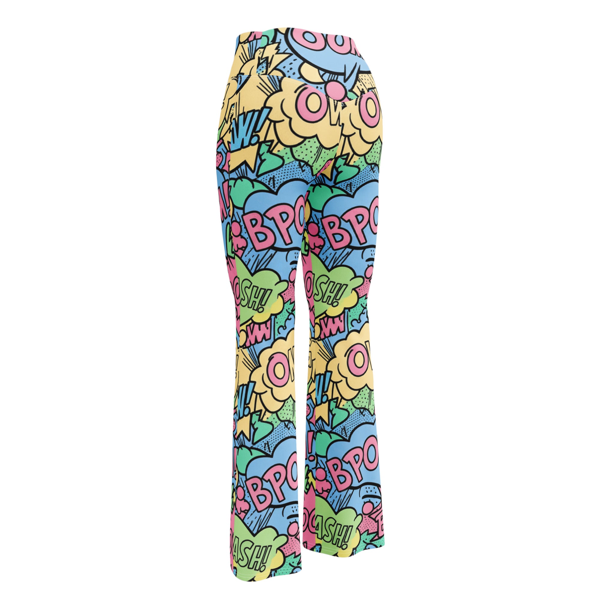 Comic Pop Candy Pastel Flare Leggings | GearBunch