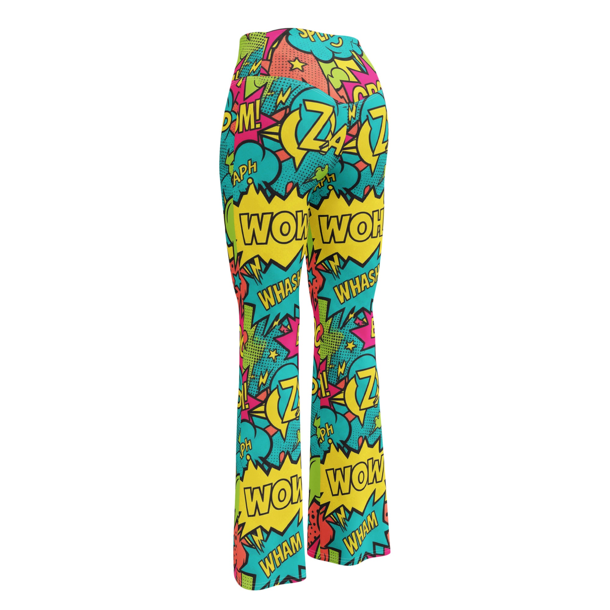 Comic Pop Tropical Flare Leggings | GearBunch