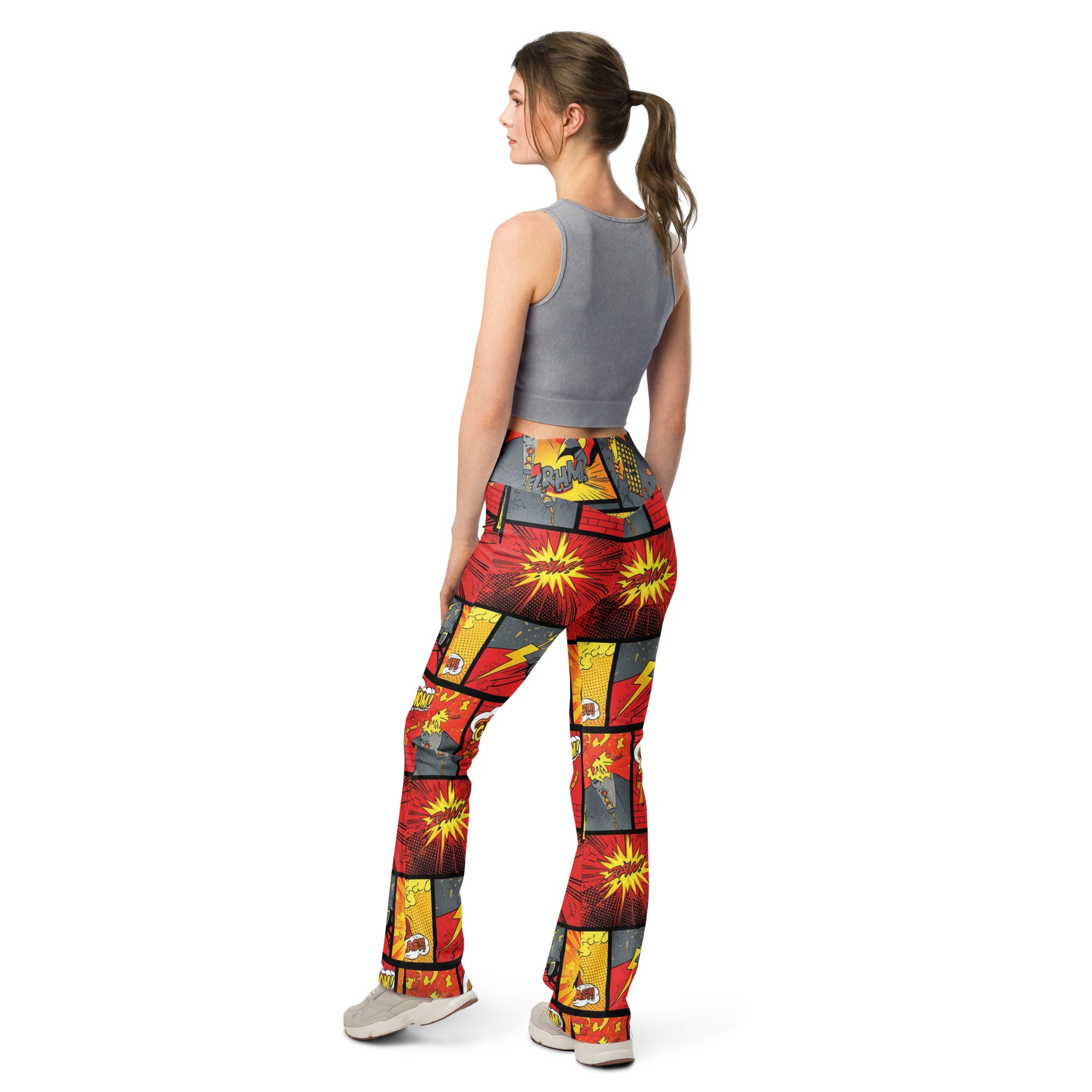 Comic Strip Boom Town Flare Leggings | GearBunch