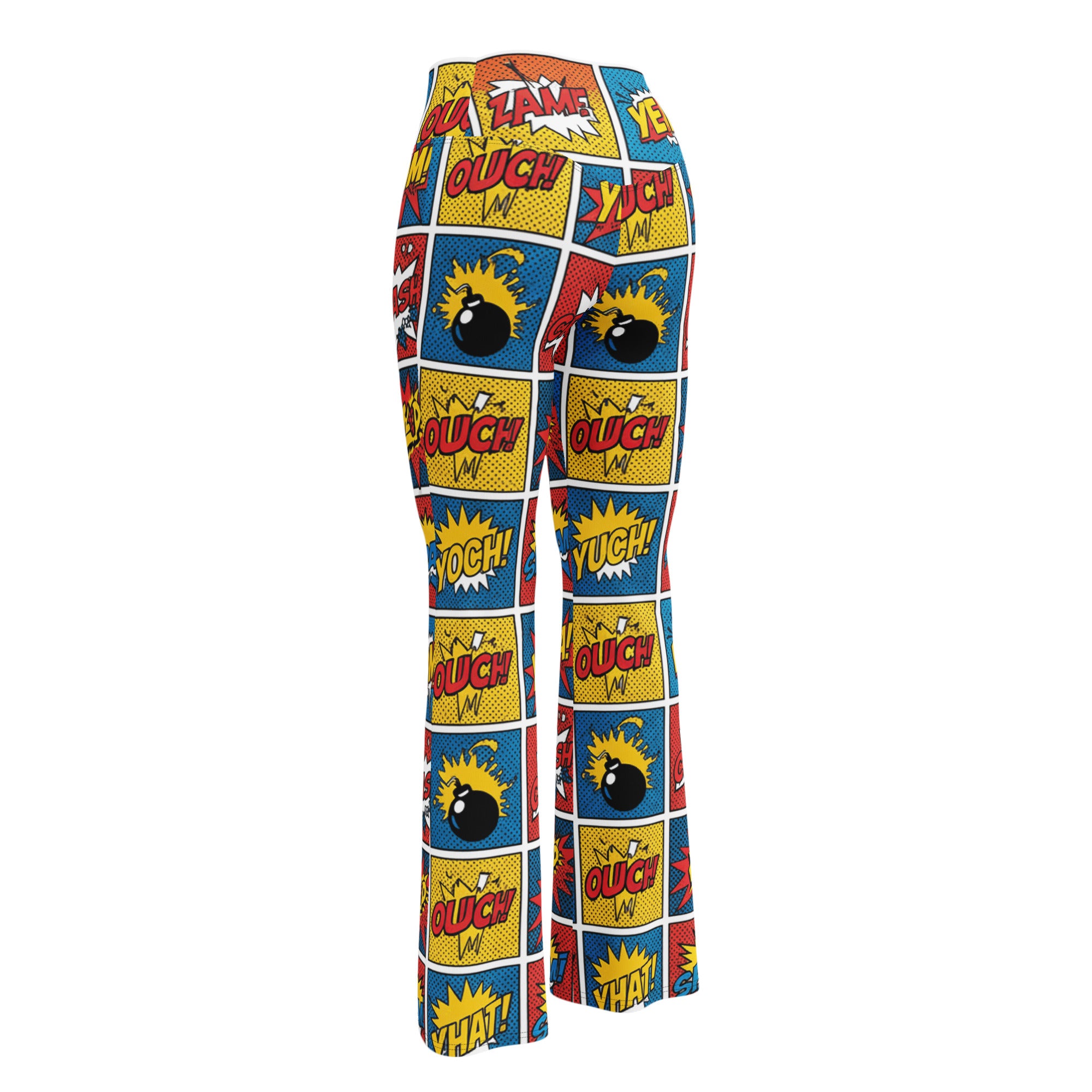 Comic Strip Classic Hero Flare Leggings | GearBunch