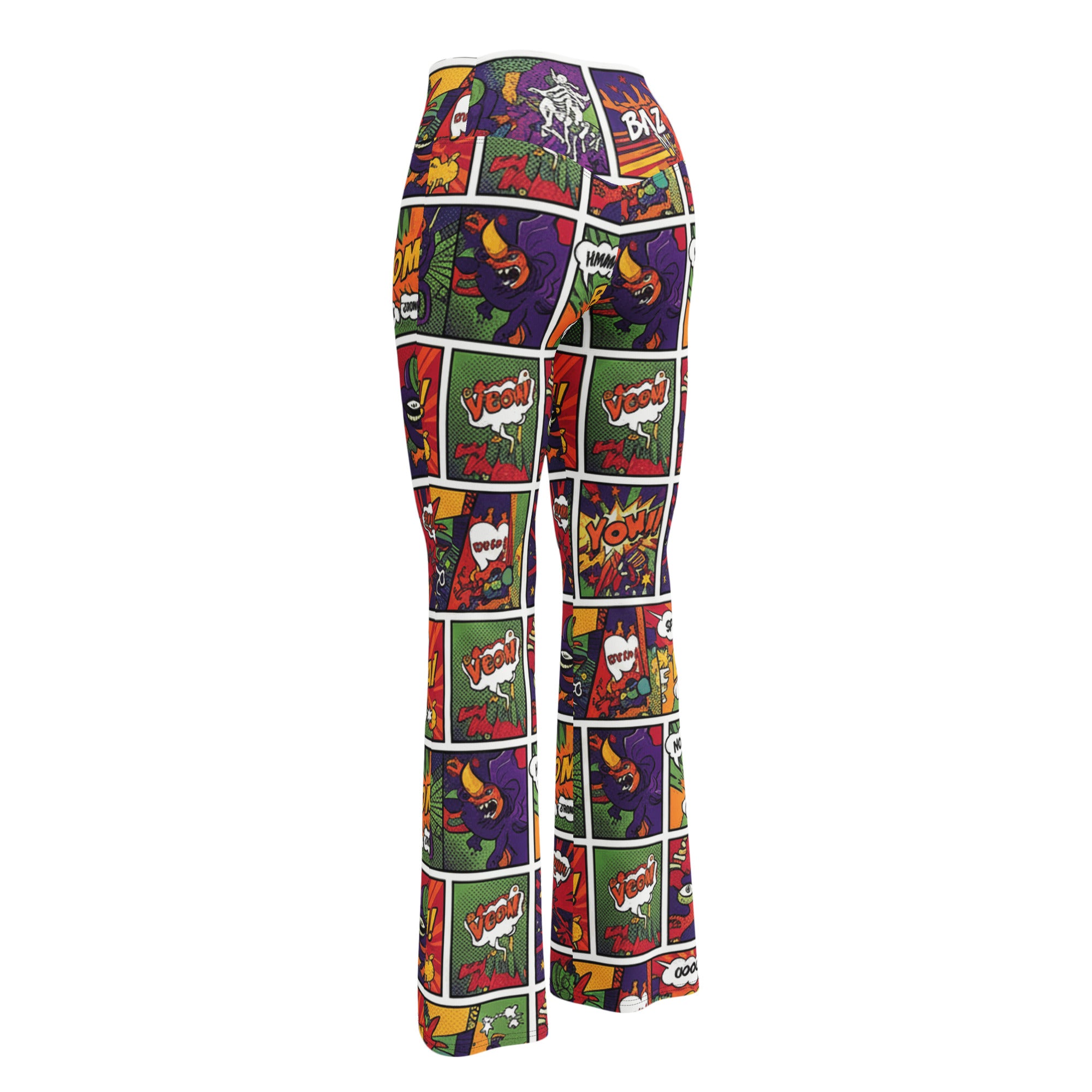 Comic Strip Monster Mash Flare Leggings | GearBunch