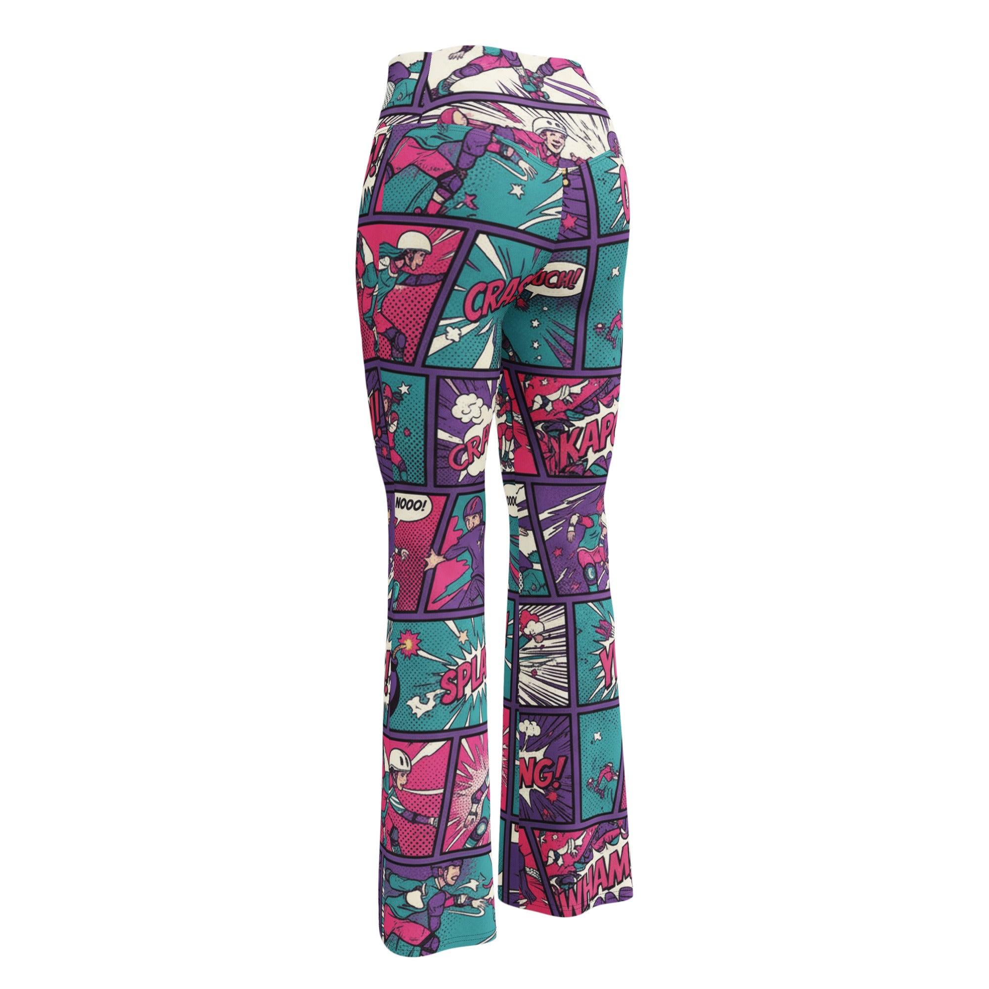 Comic Strip Roller Derby Flare Leggings | GearBunch