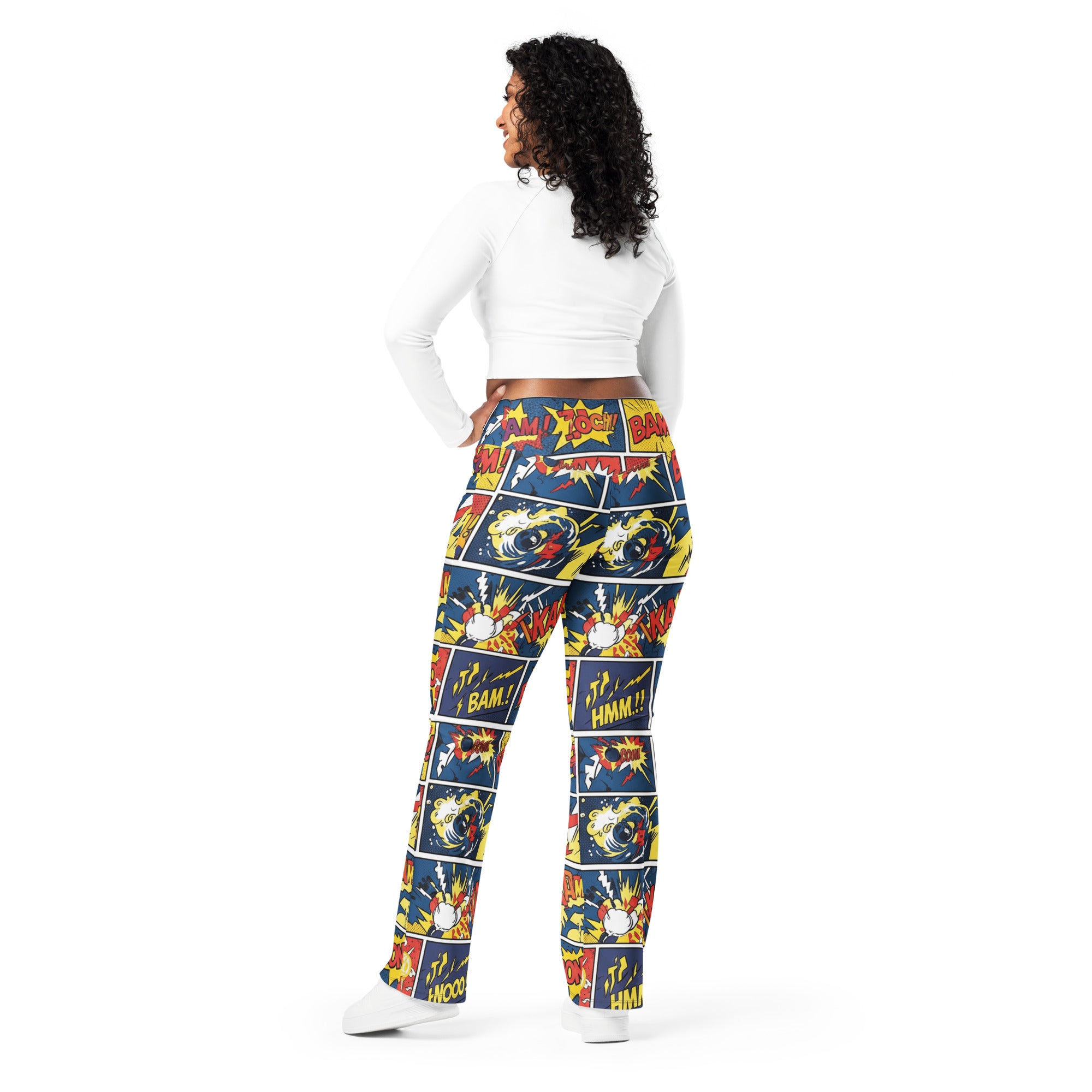 Comic Strip Thunder Punch Flare Leggings | GearBunch
