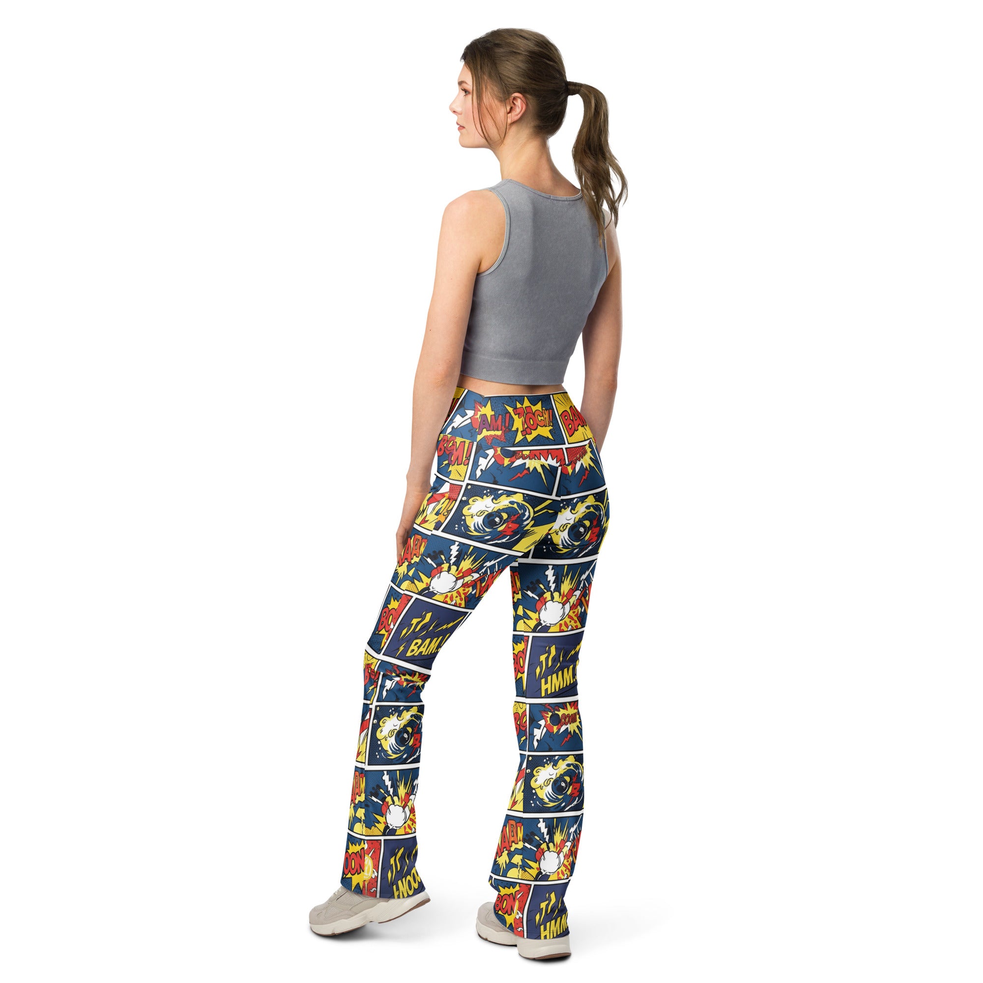 Comic Strip Thunder Punch Flare Leggings | GearBunch