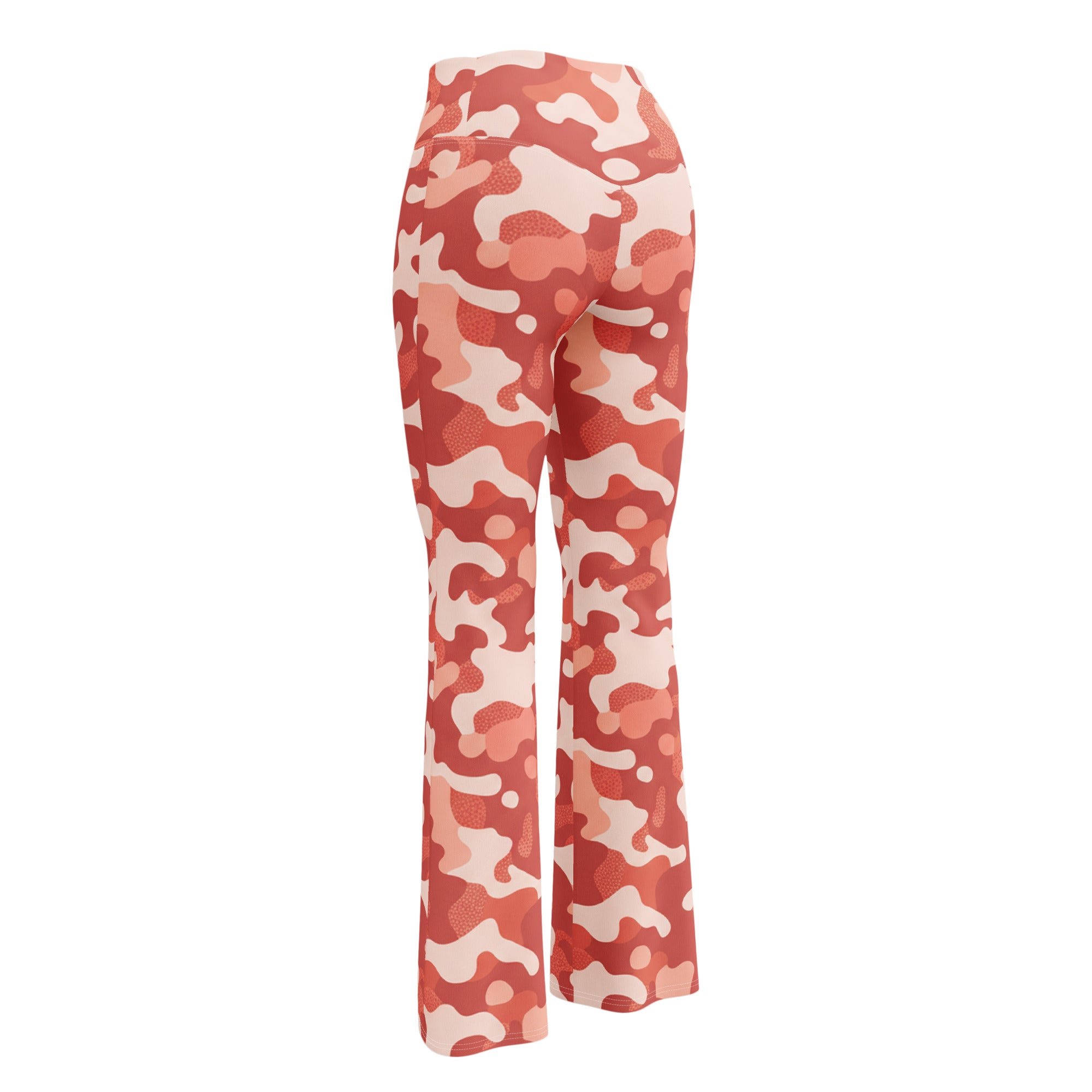 Coral Sunset Camo Flare Leggings | GearBunch