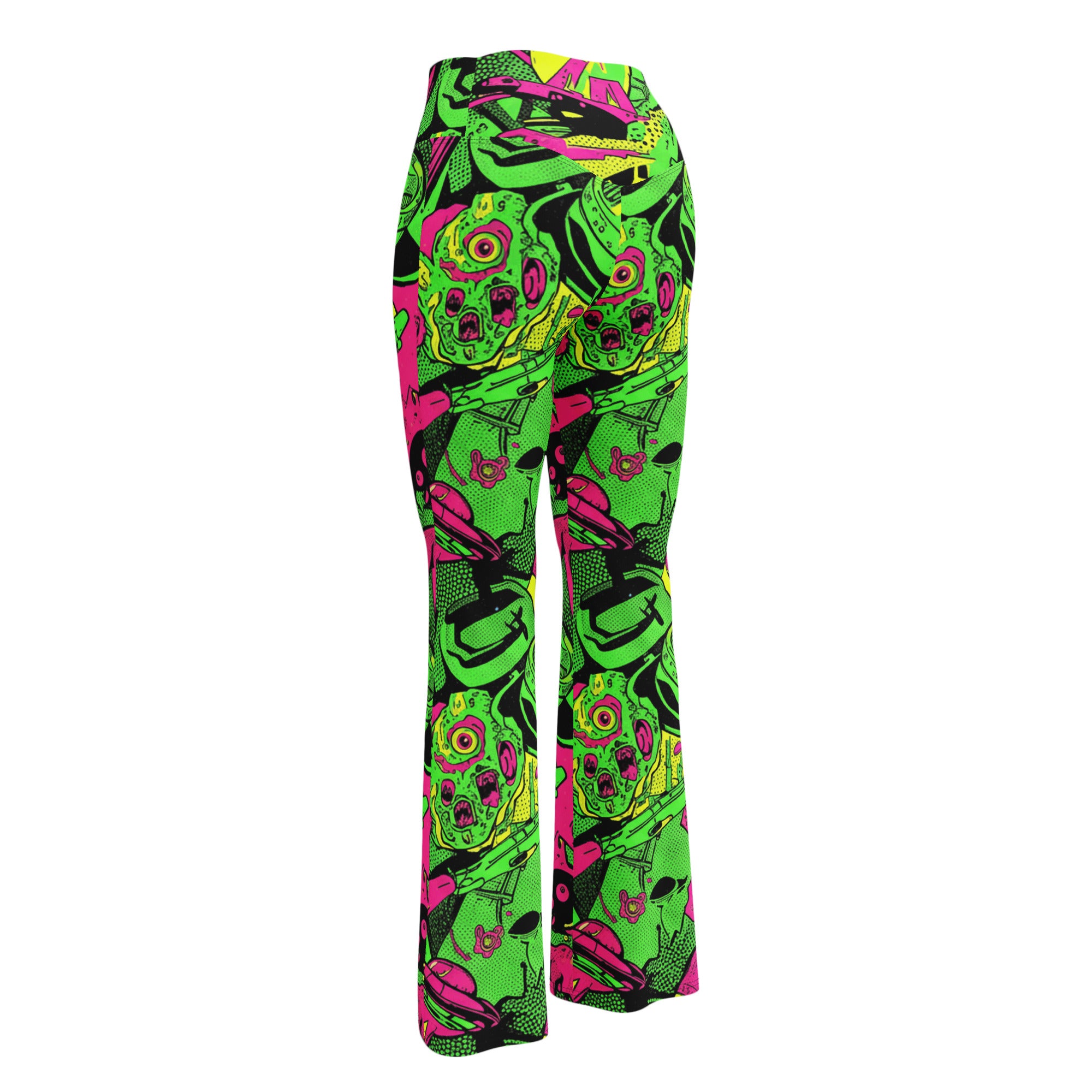 Drive-In Horror B-Movie Flare Leggings | GearBunch