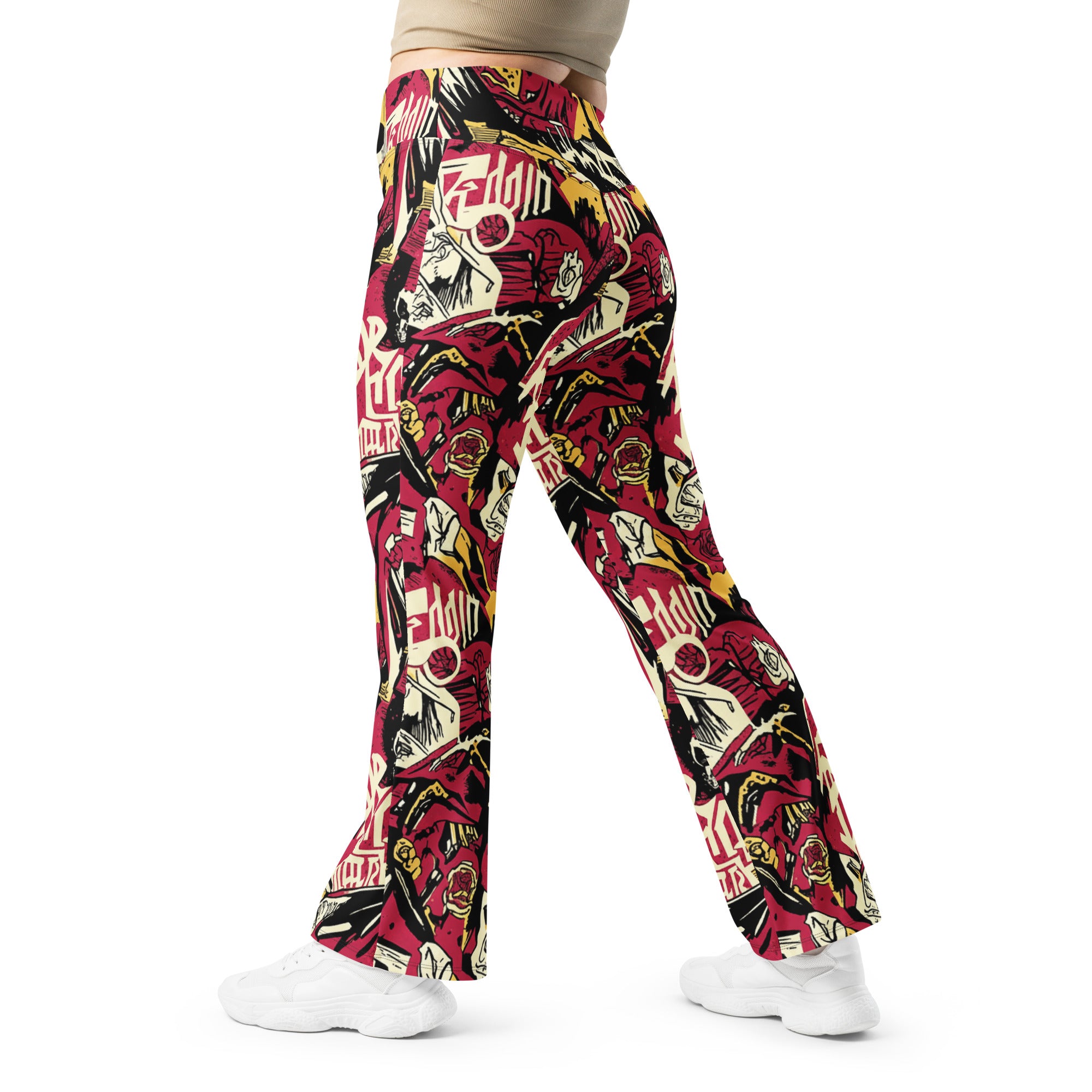 Hammer Horror Poster Collage Flare Leggings | GearBunch