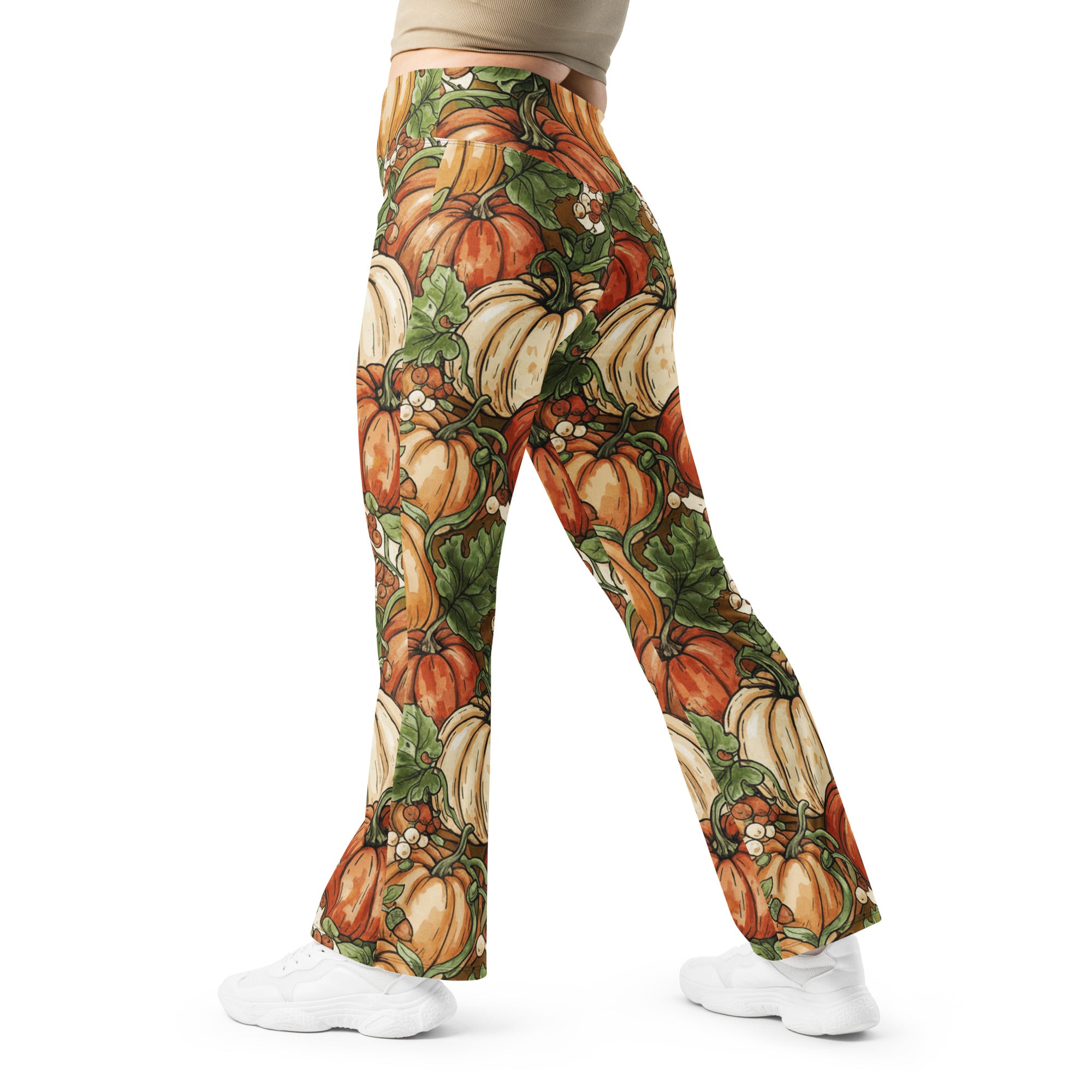 Heirloom Pumpkin Patch Flare Leggings | GearBunch