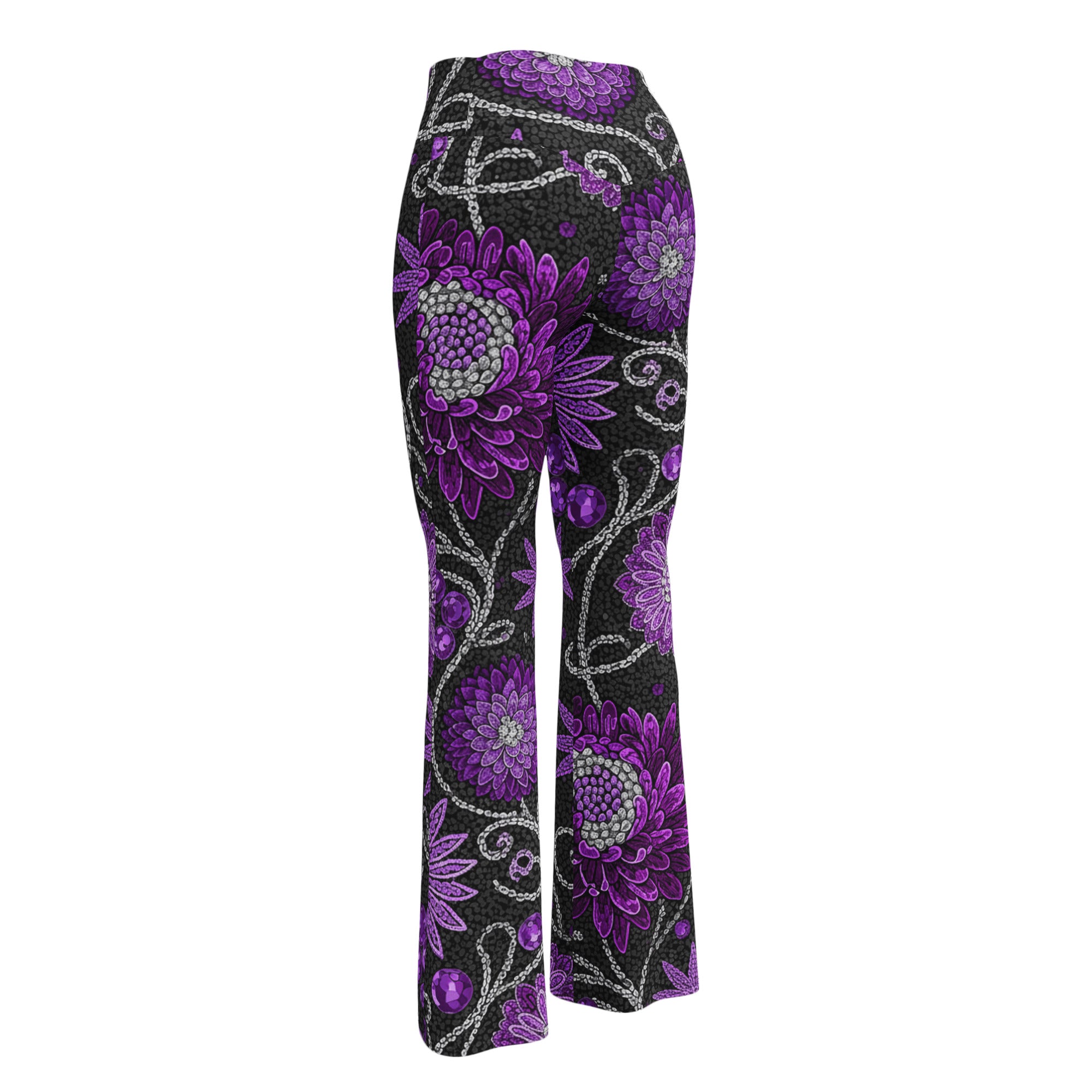 Lush Jewel Orchid Flare Leggings | GearBunch