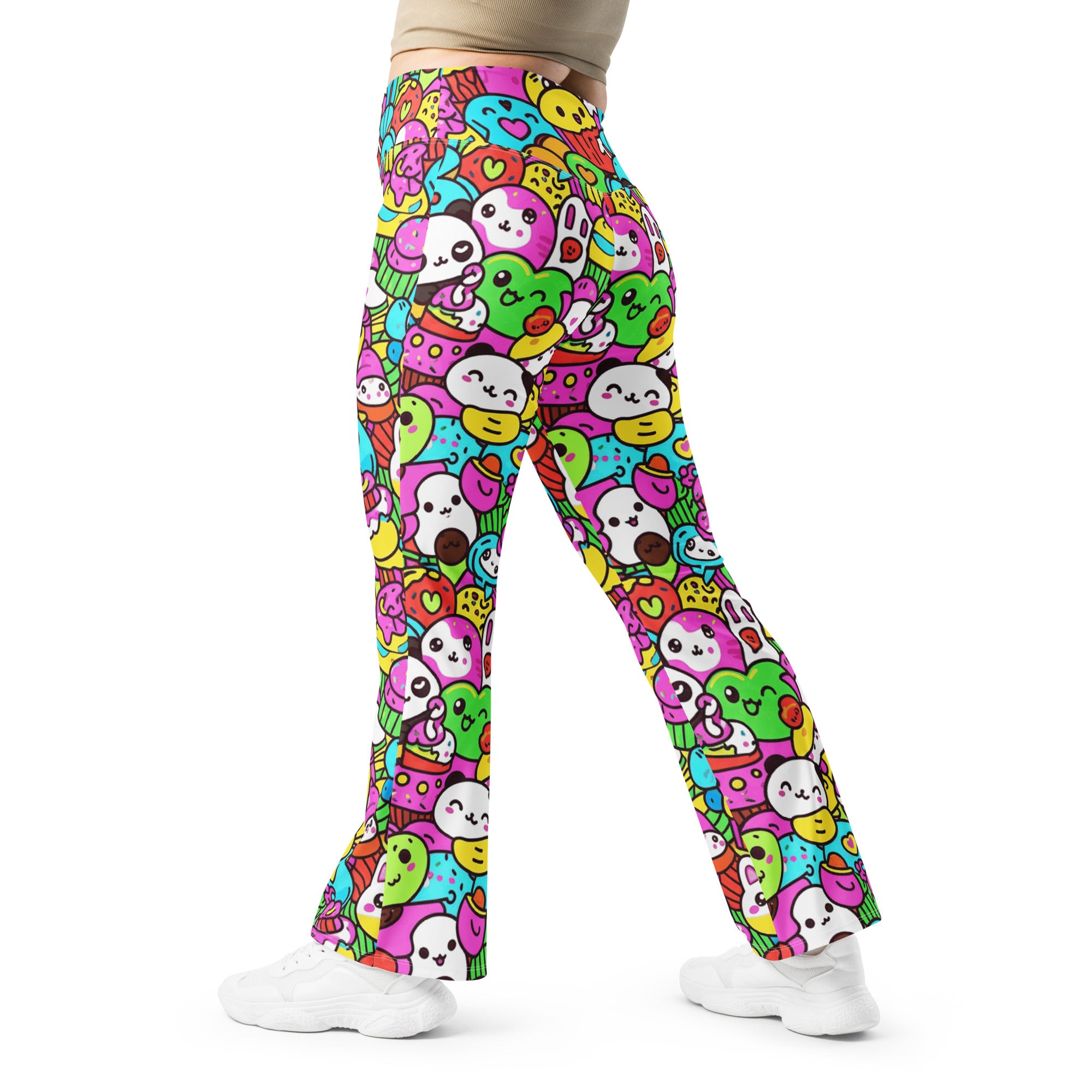 Kawaii Arcade Game Flare Leggings | GearBunch