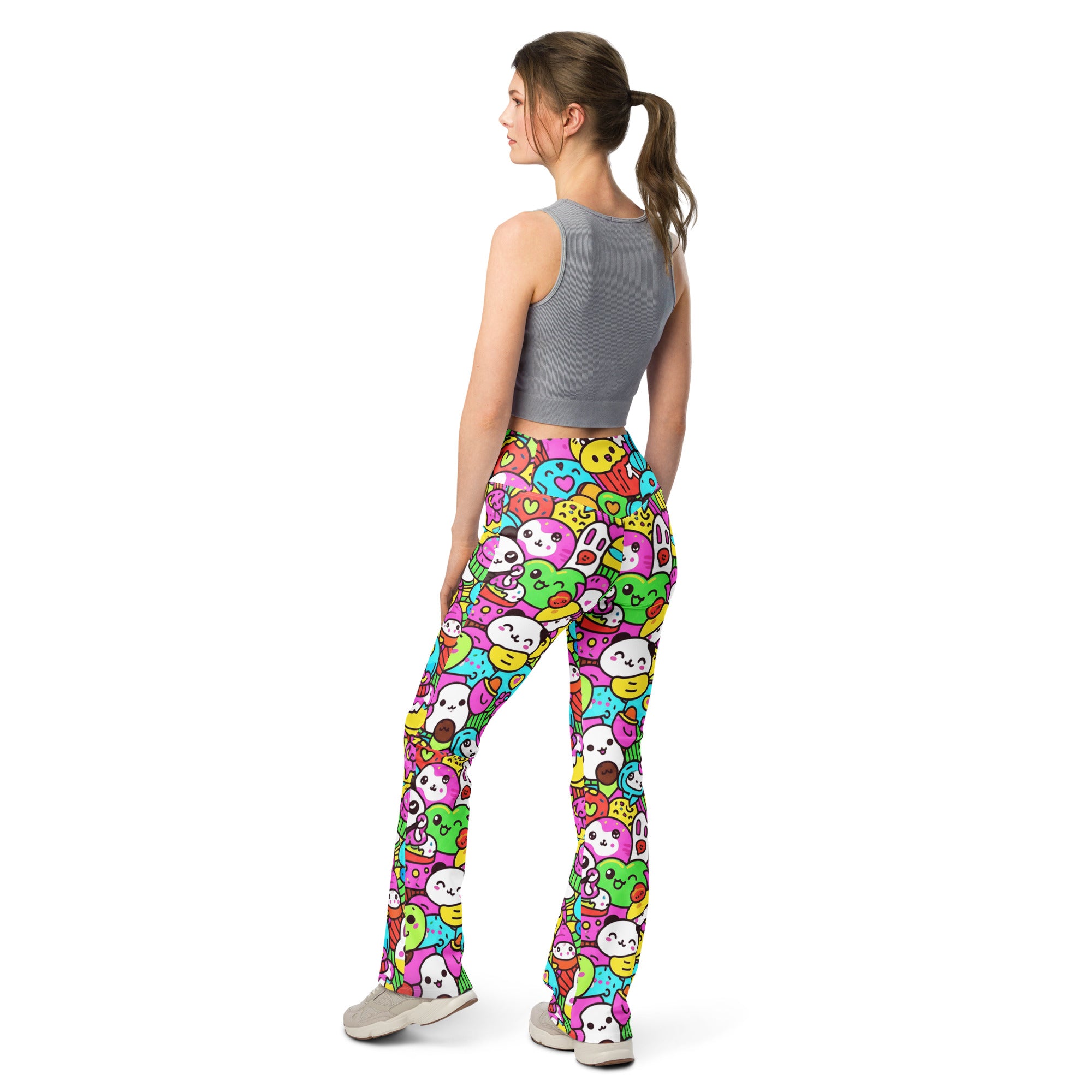 Kawaii Arcade Game Flare Leggings | GearBunch