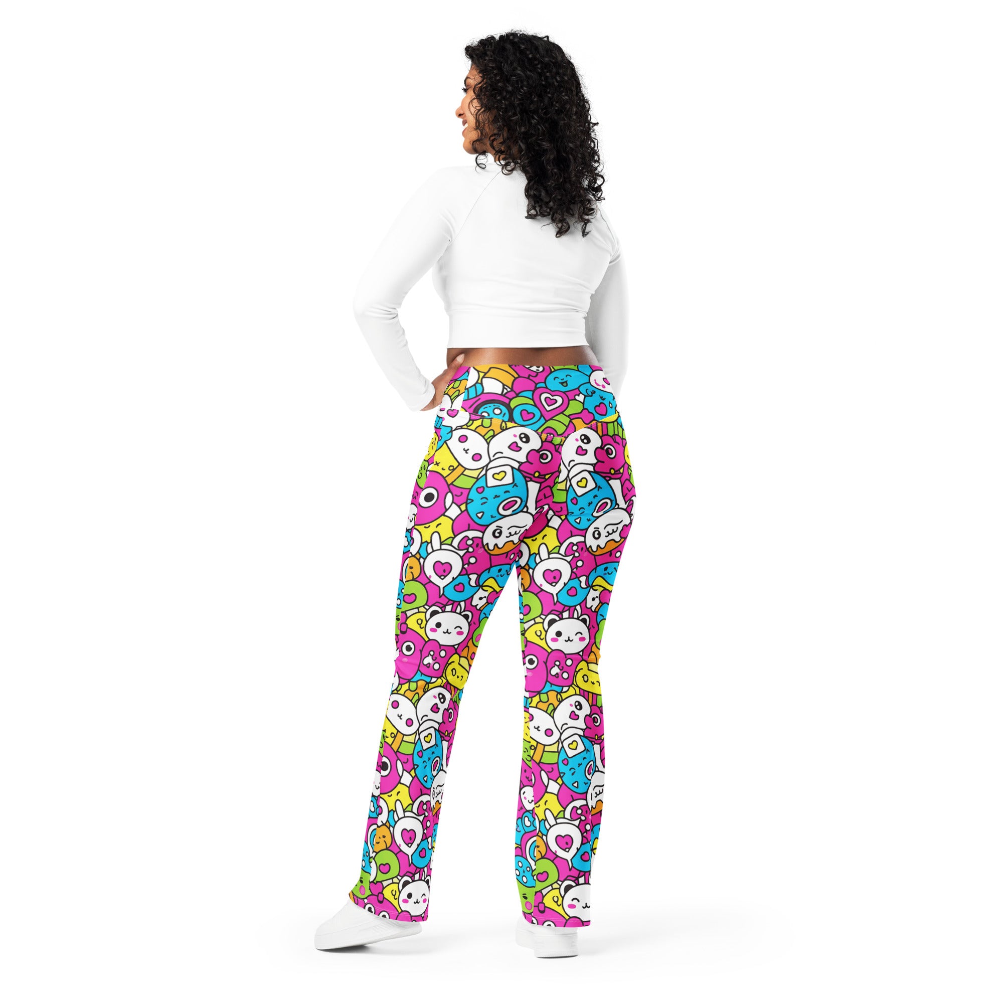 Kawaii Candy Land Flare Leggings | GearBunch