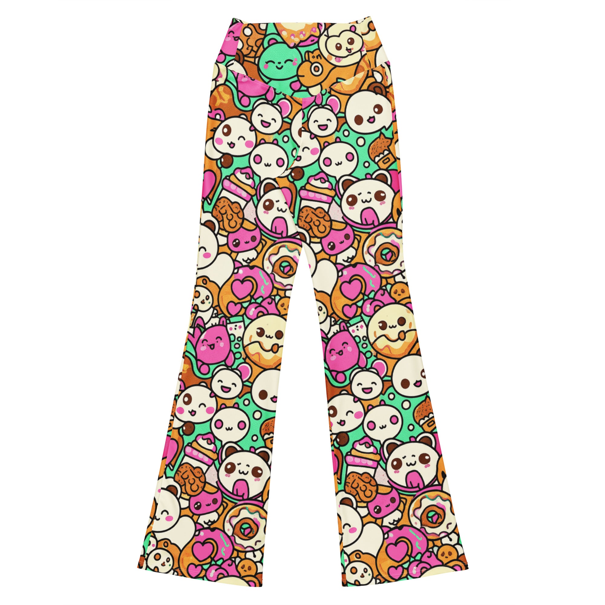 Kawaii Coffee Break Flare Leggings | GearBunch