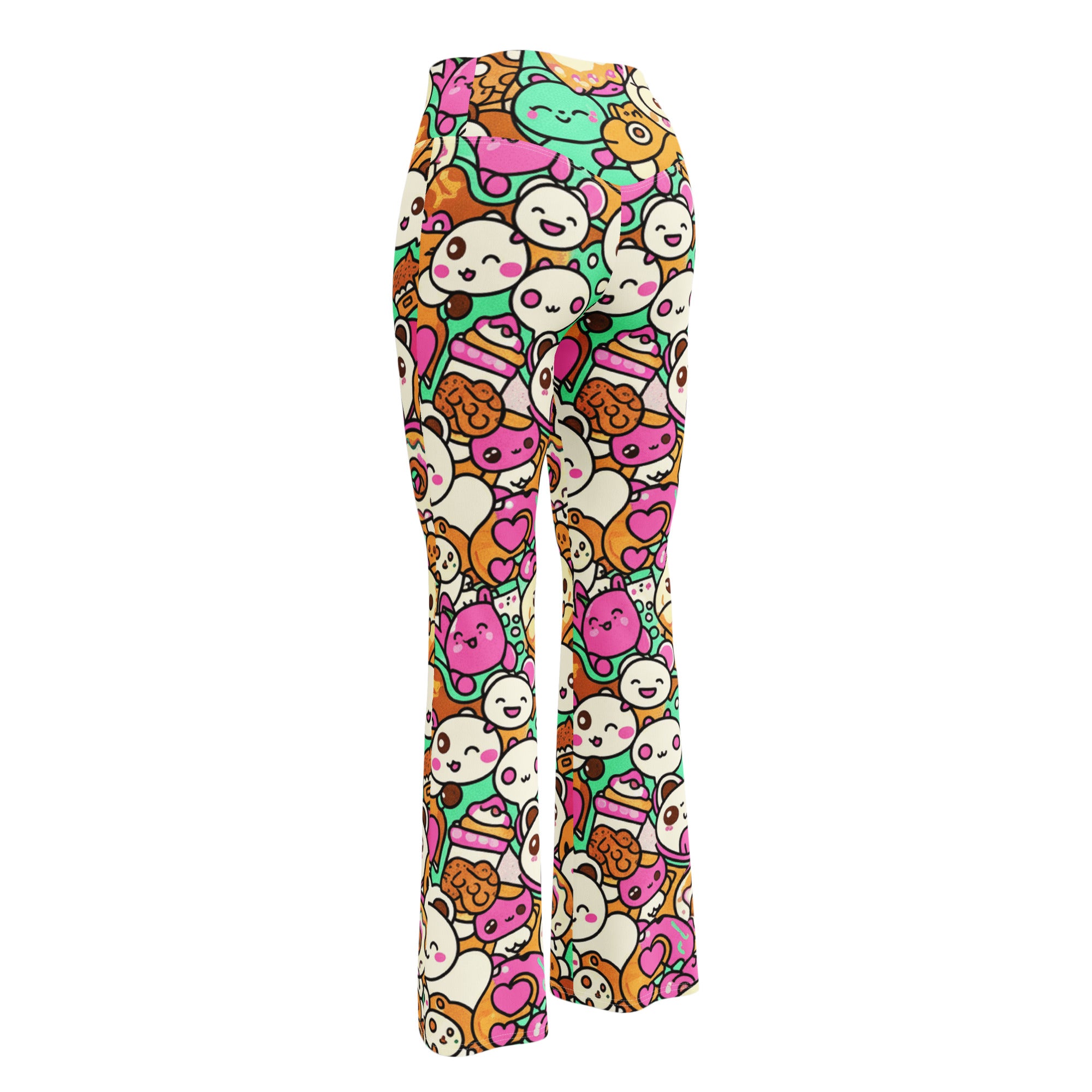 Kawaii Coffee Break Flare Leggings | GearBunch