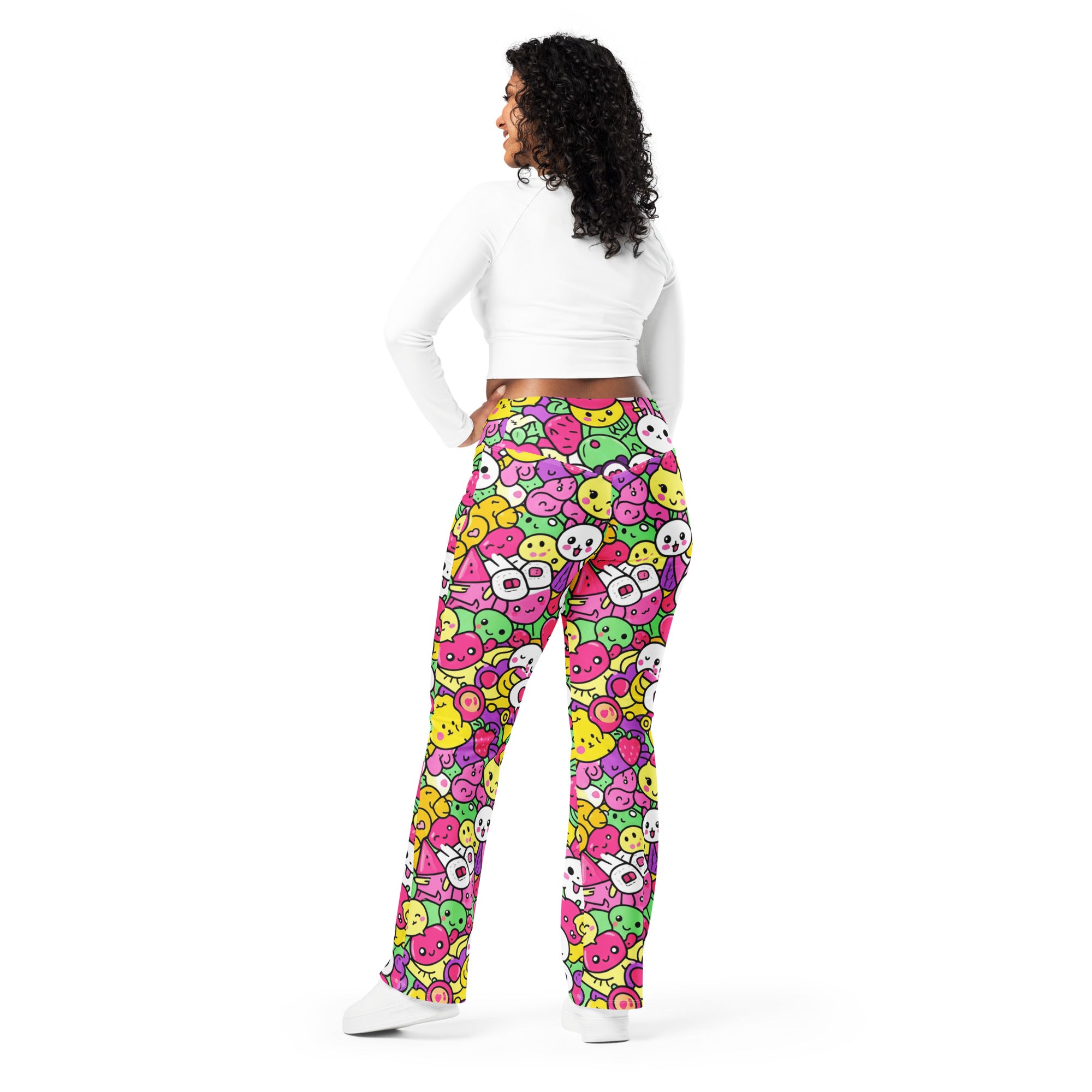 Kawaii Fruit Salad Flare Leggings | GearBunch