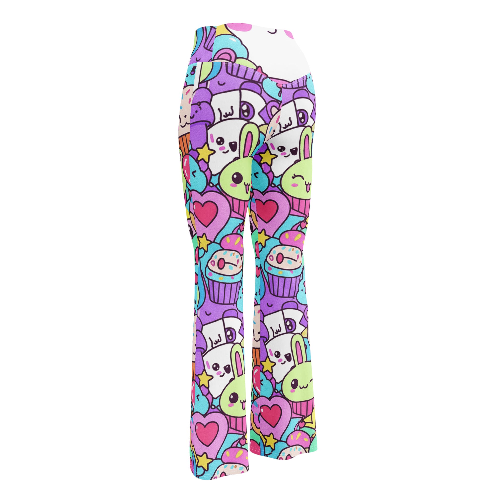Kawaii Rainbow Unicorn Flare Leggings | GearBunch